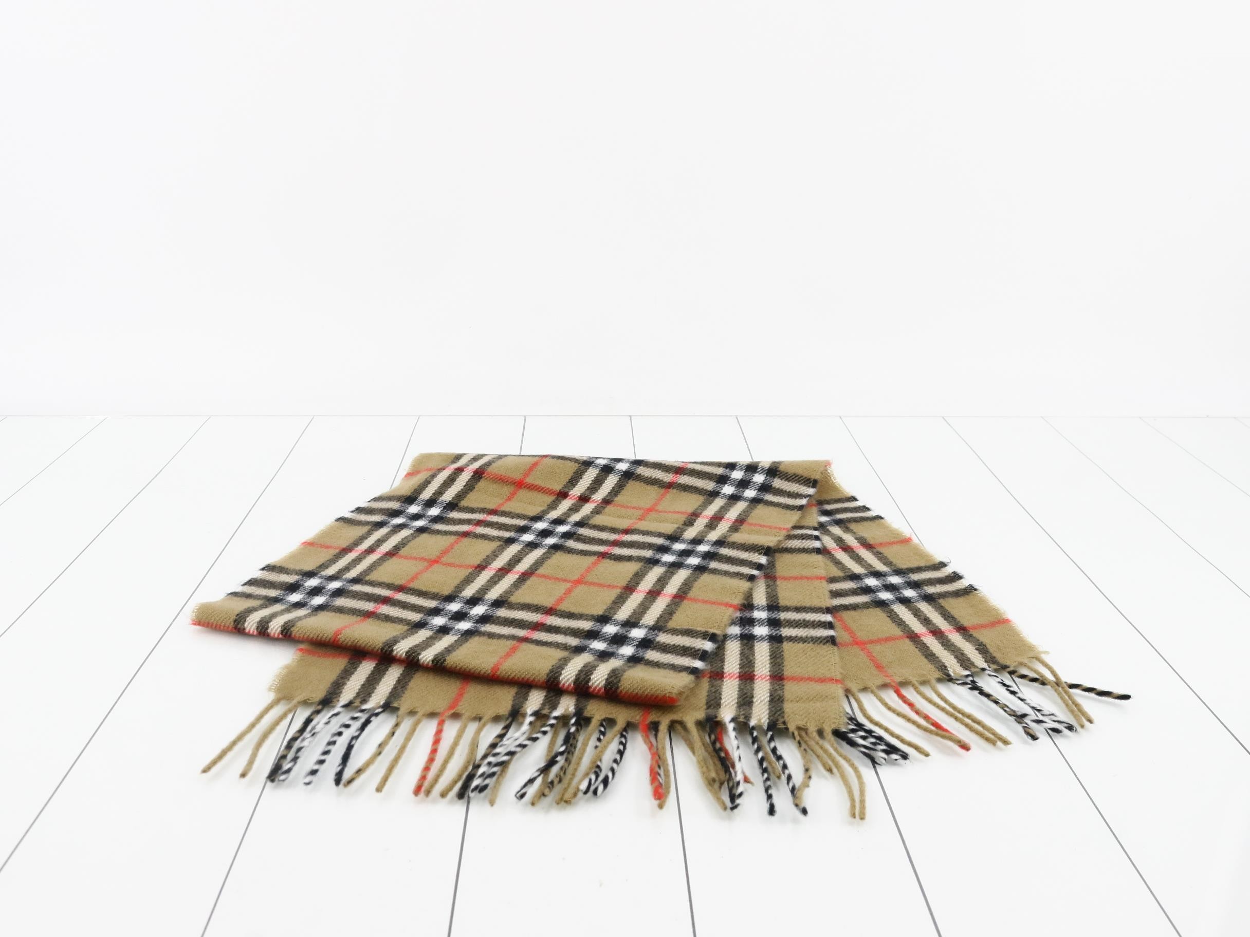 New with tags, Burberry Nova Check scarf, beige. — view 3