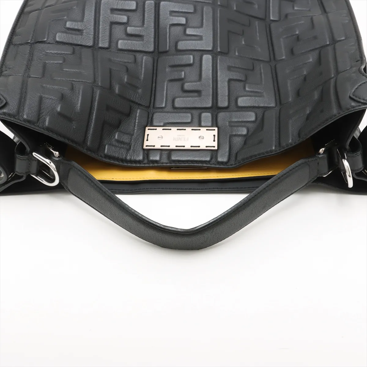 Zucca Peekaboo X-Rite Leather 2WAY Tote Bag Black 7VA447 — view 5