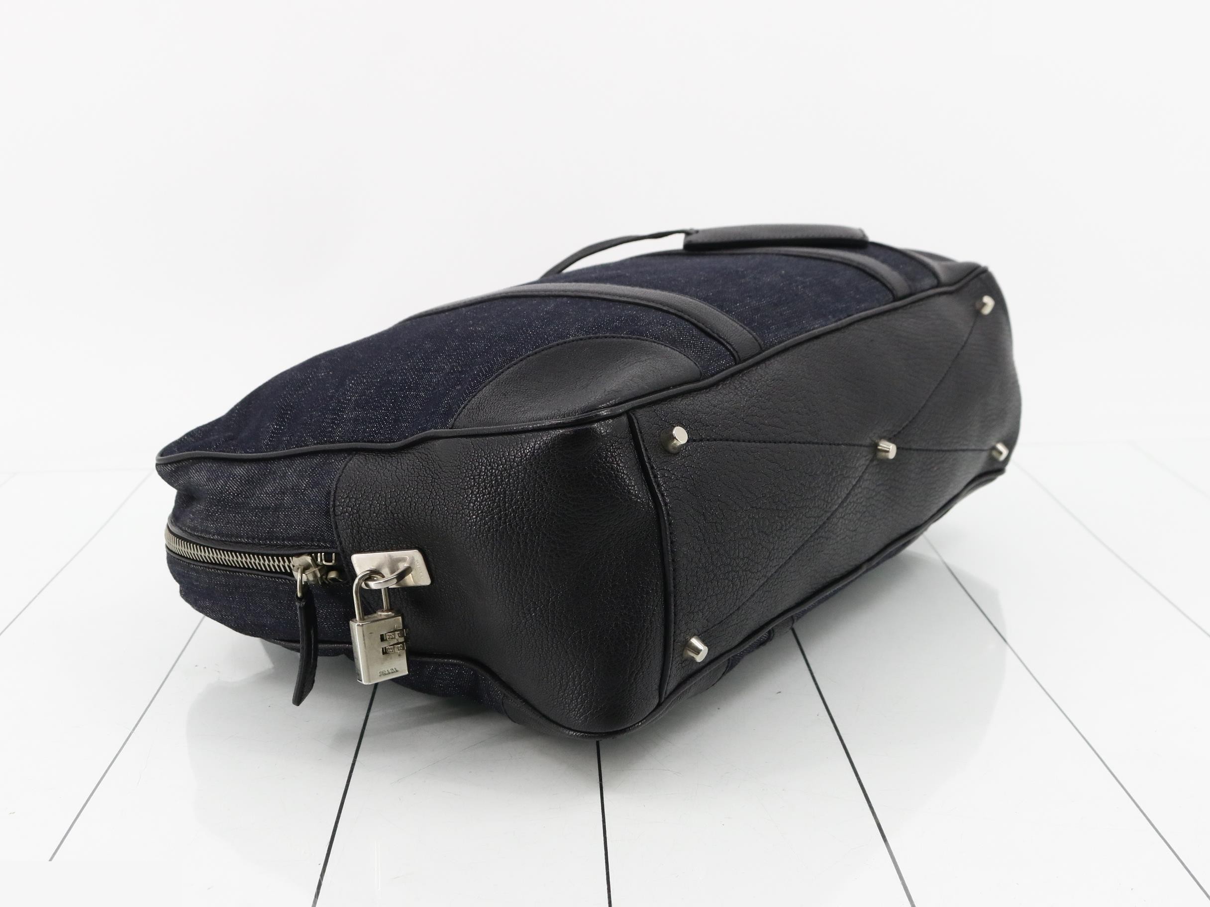 Denim briefcase business bag — view 5