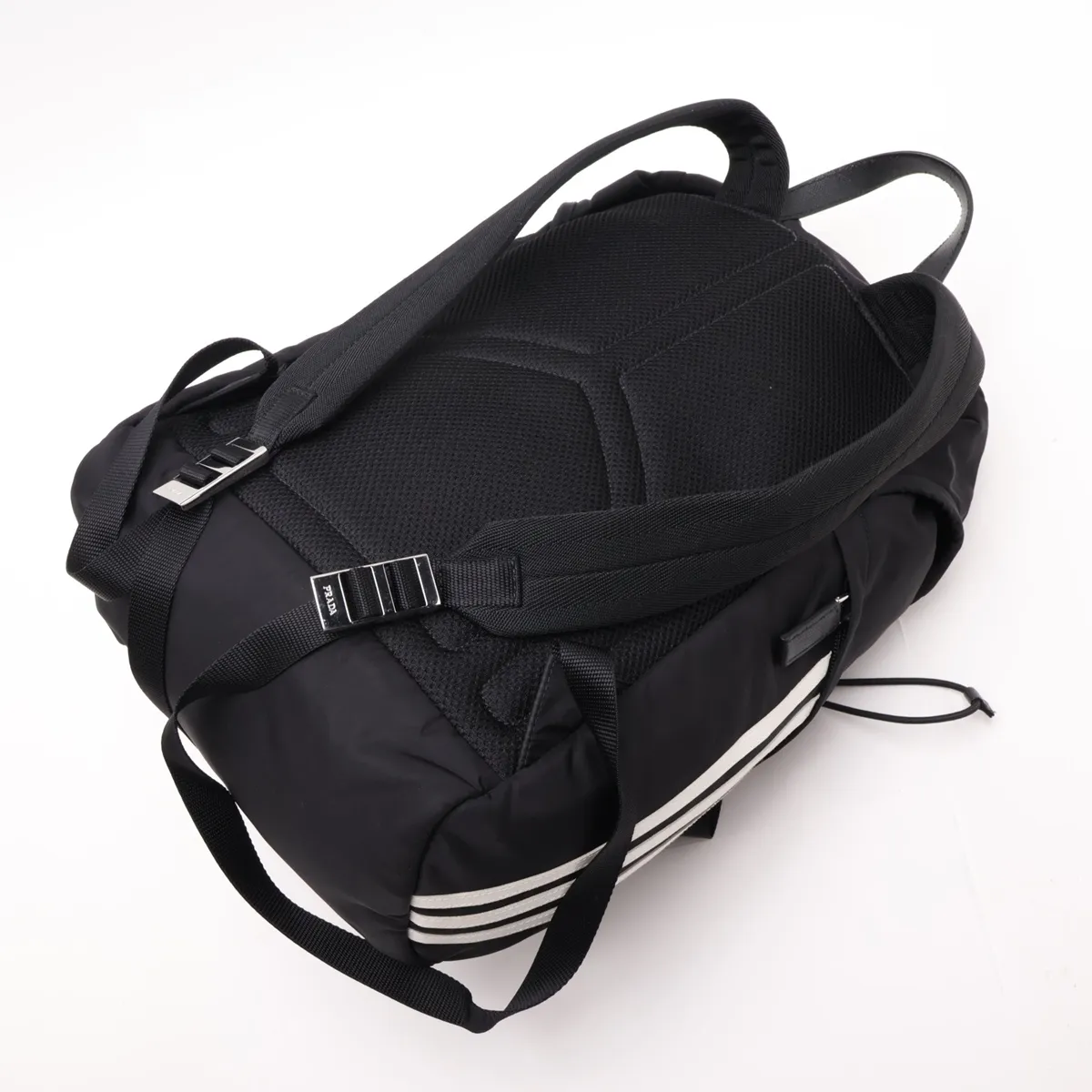 x Adidas Tessuto Nylon x Leather Backpack/Rucksack, Black 2VZ135 — view 5