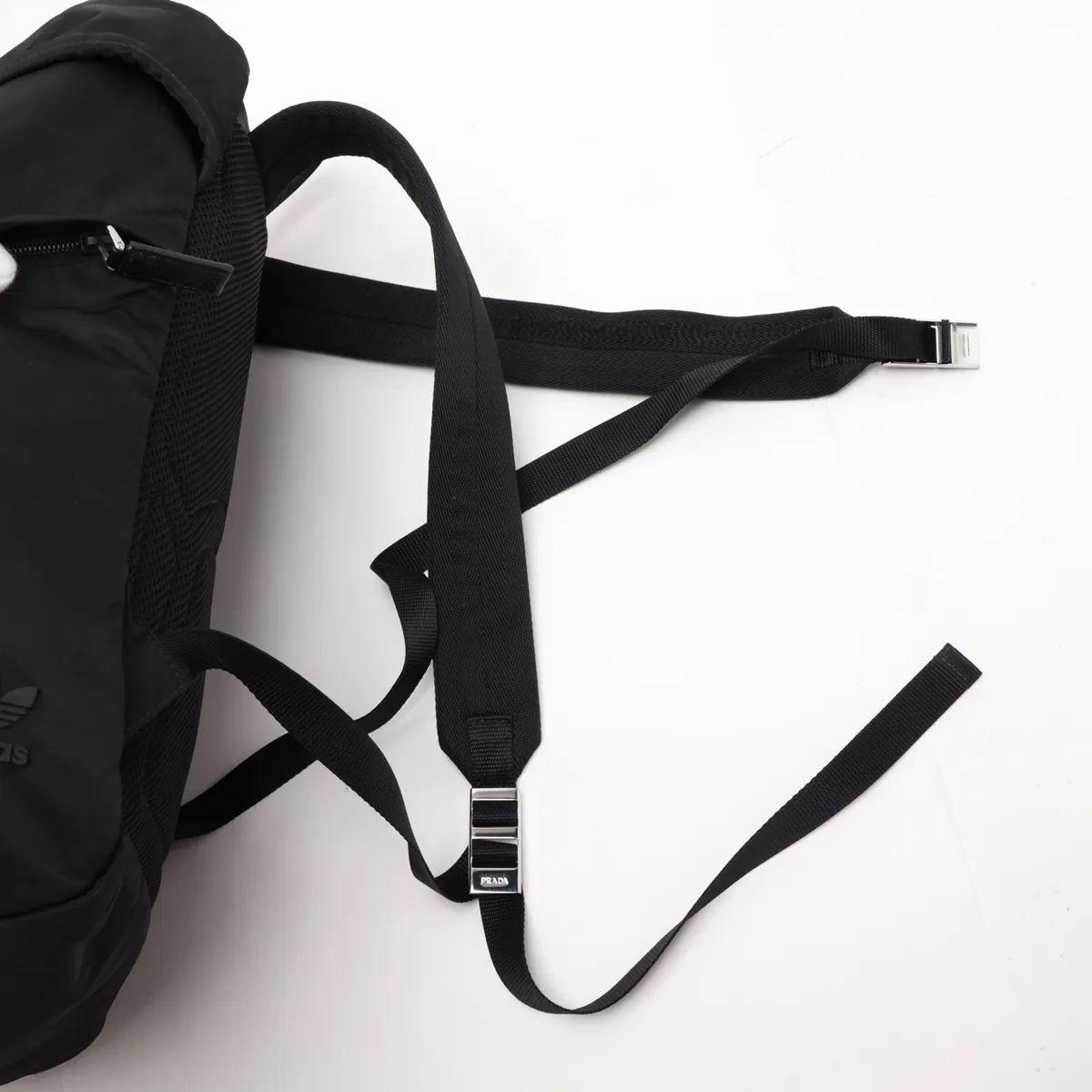 x Adidas Tessuto Nylon x Leather Backpack/Rucksack, Black 2VZ135 — view 6