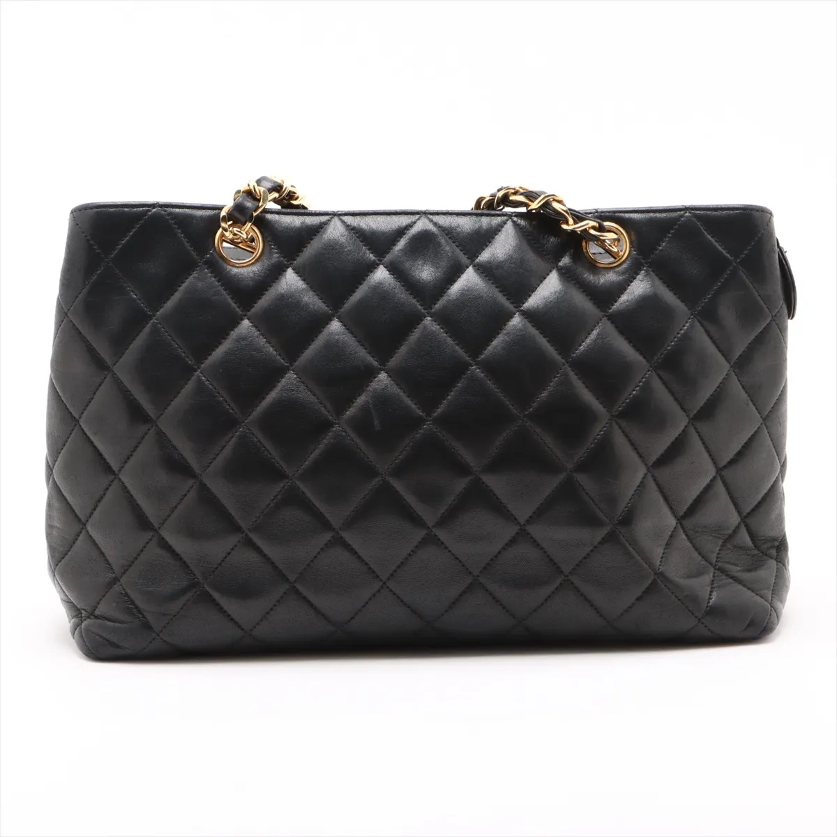 Matelasse Lambskin Chain Shoulder Bag Black Gold Hardware 1353206 No. 1 — view 2