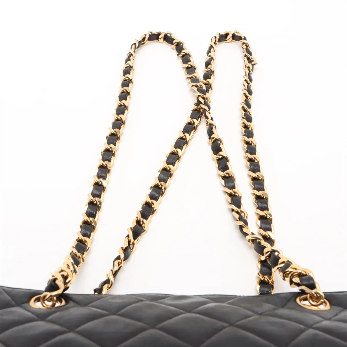 Matelasse Lambskin Chain Shoulder Bag Black Gold Hardware 1353206 No. 1 — view 6