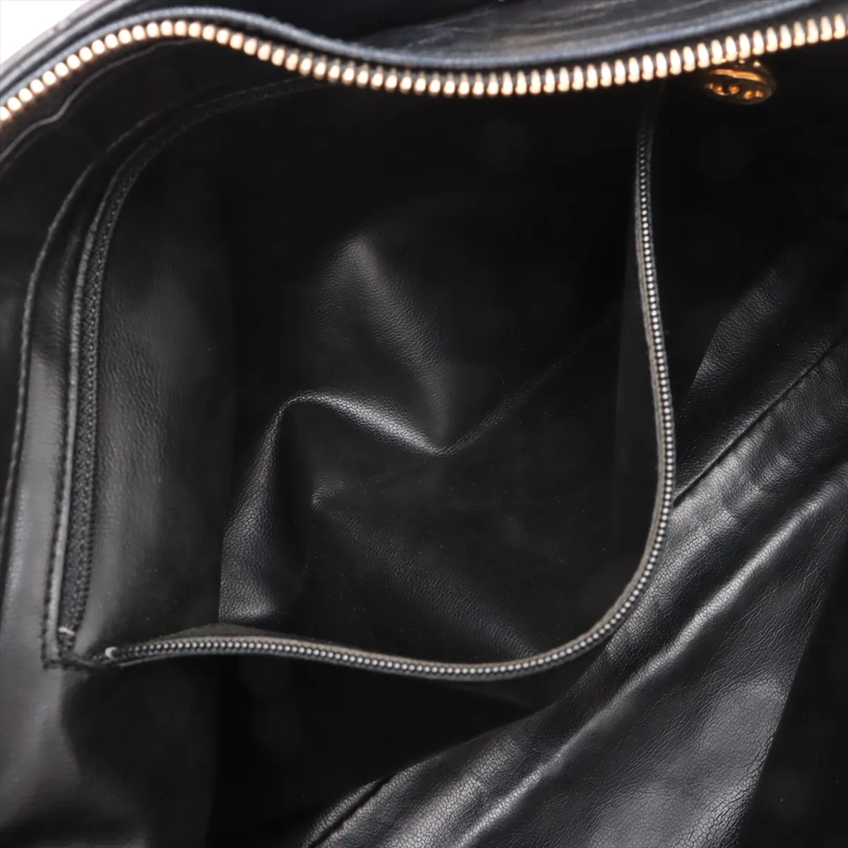 Matelasse Lambskin Chain Shoulder Bag Black Gold Hardware 1353206 No. 1 — view 8