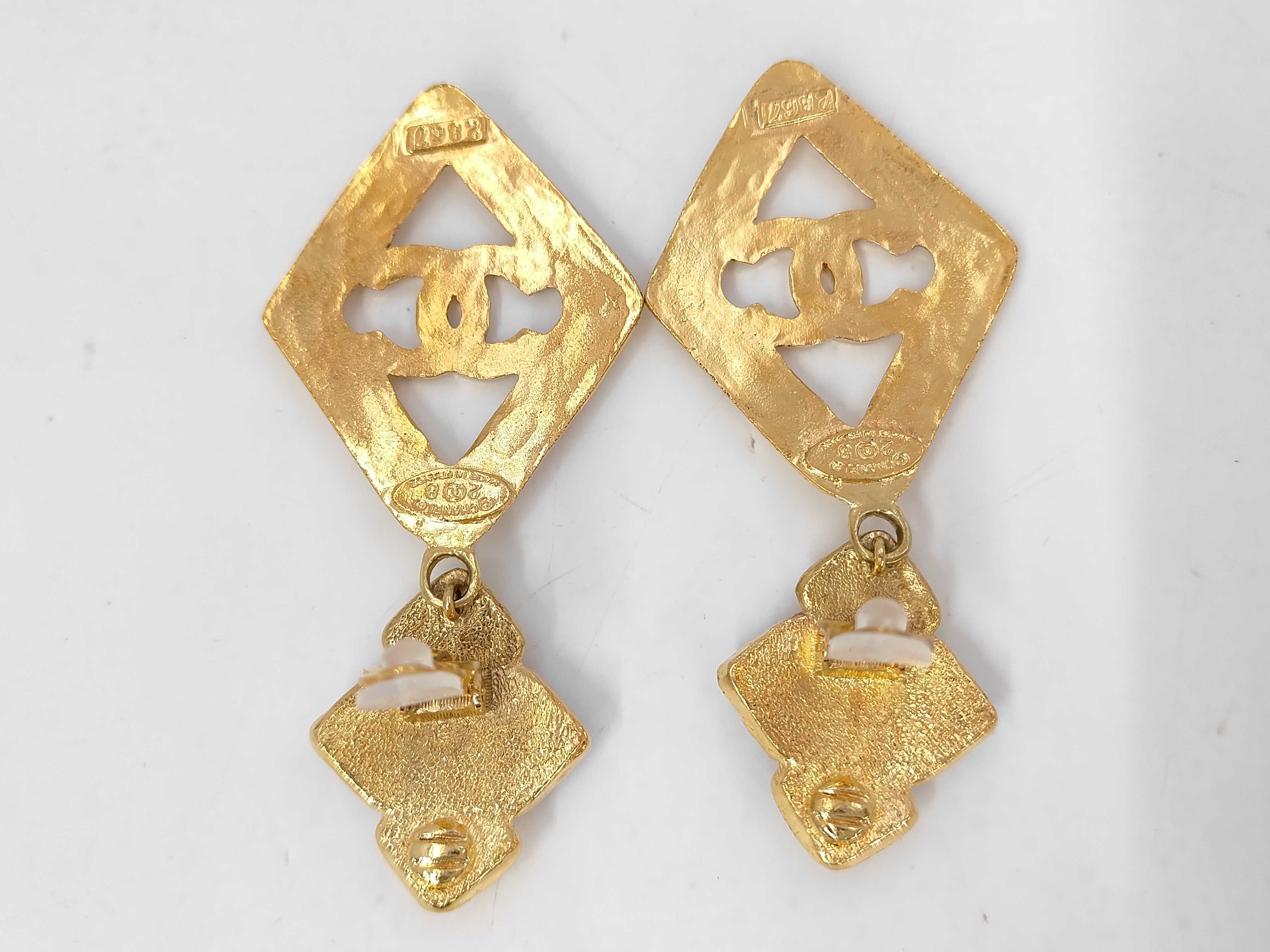 diamond-shaped Coco Mark earrings — view 2