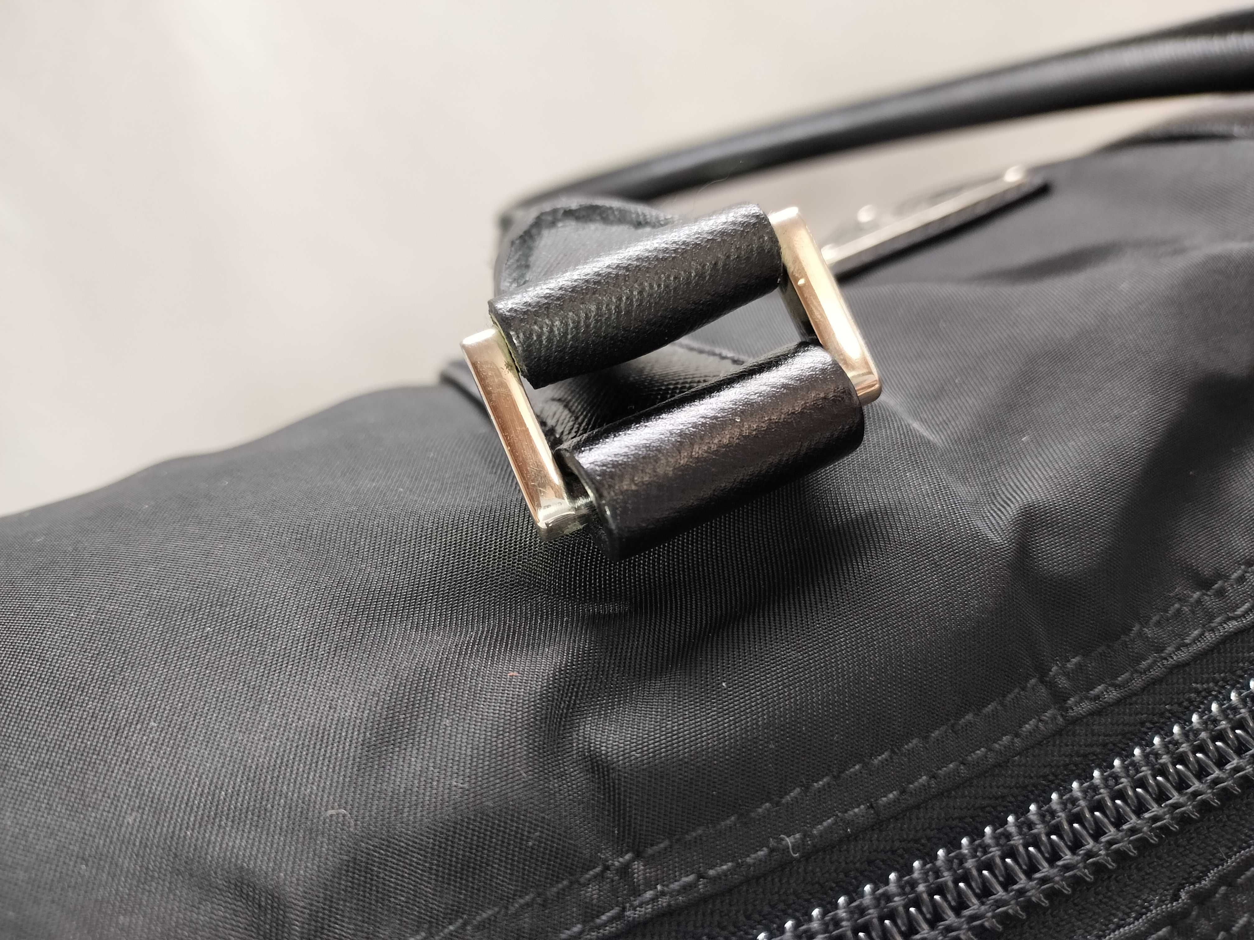 Nylon Tessuto Boston Bag, Black Boston Bag — view 5