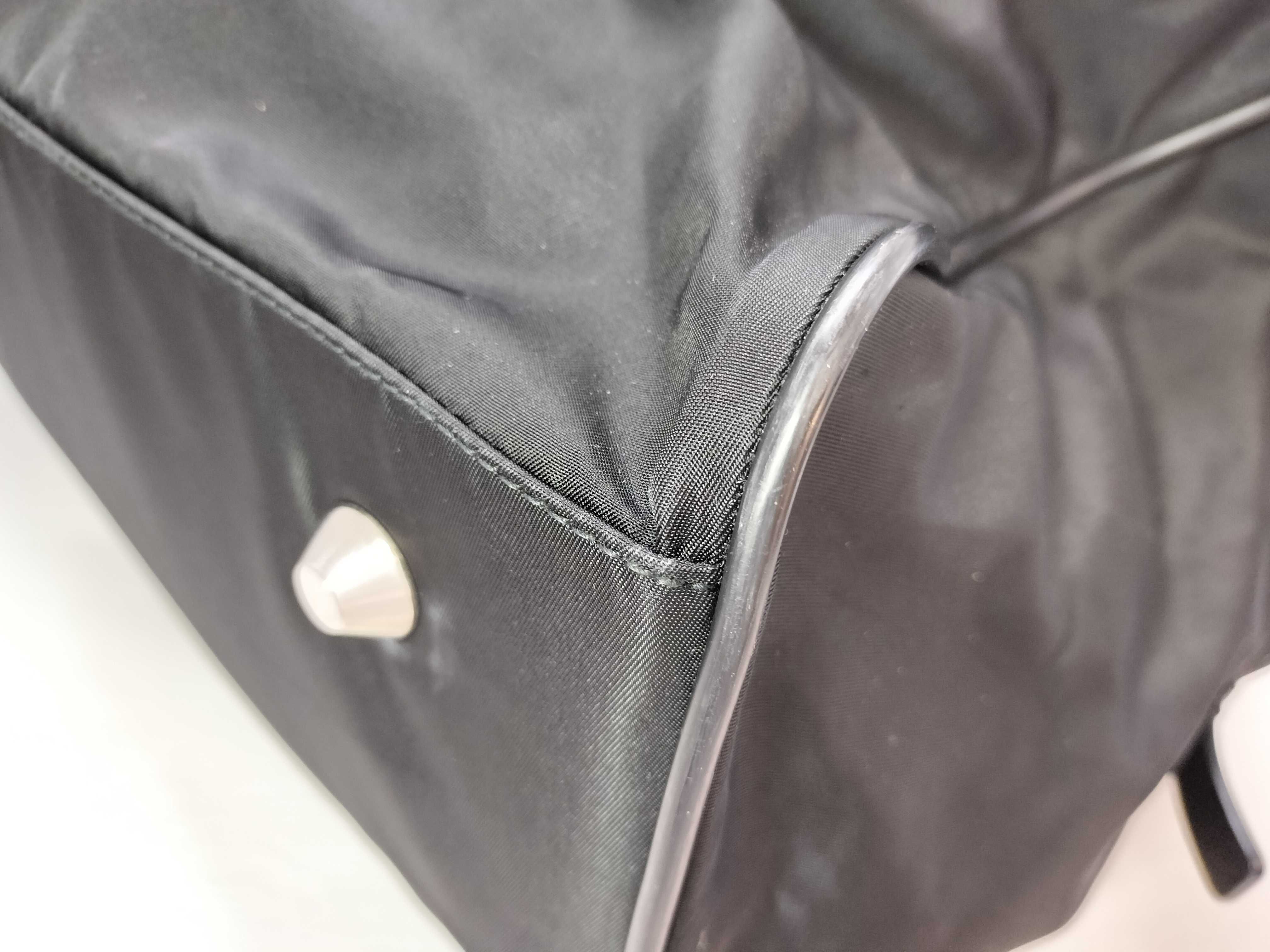 Nylon Tessuto Boston Bag, Black Boston Bag — view 7