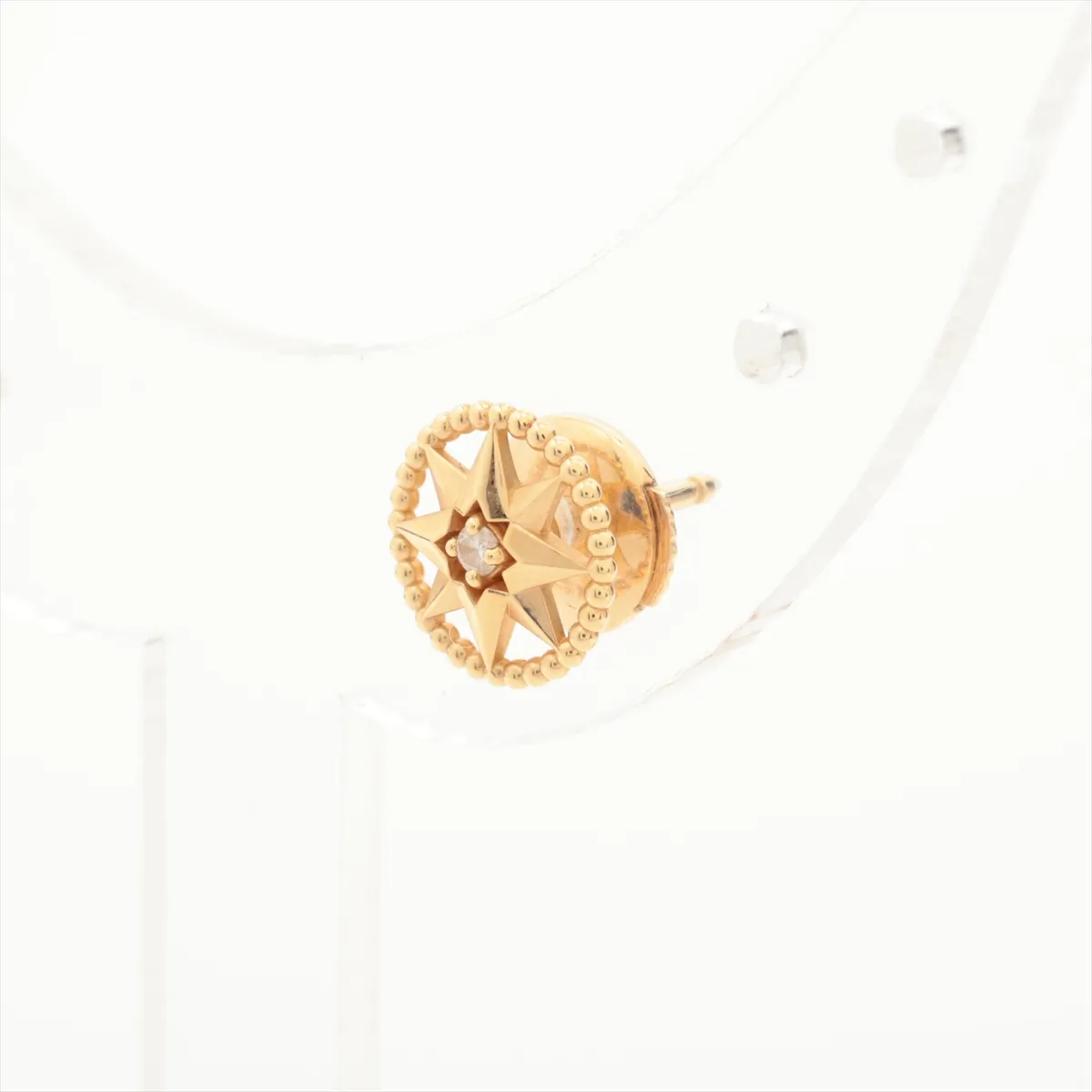 Rose des Vins Diamond Single Earrings 750(YG) 0.9g Small 576286 Post — view 3