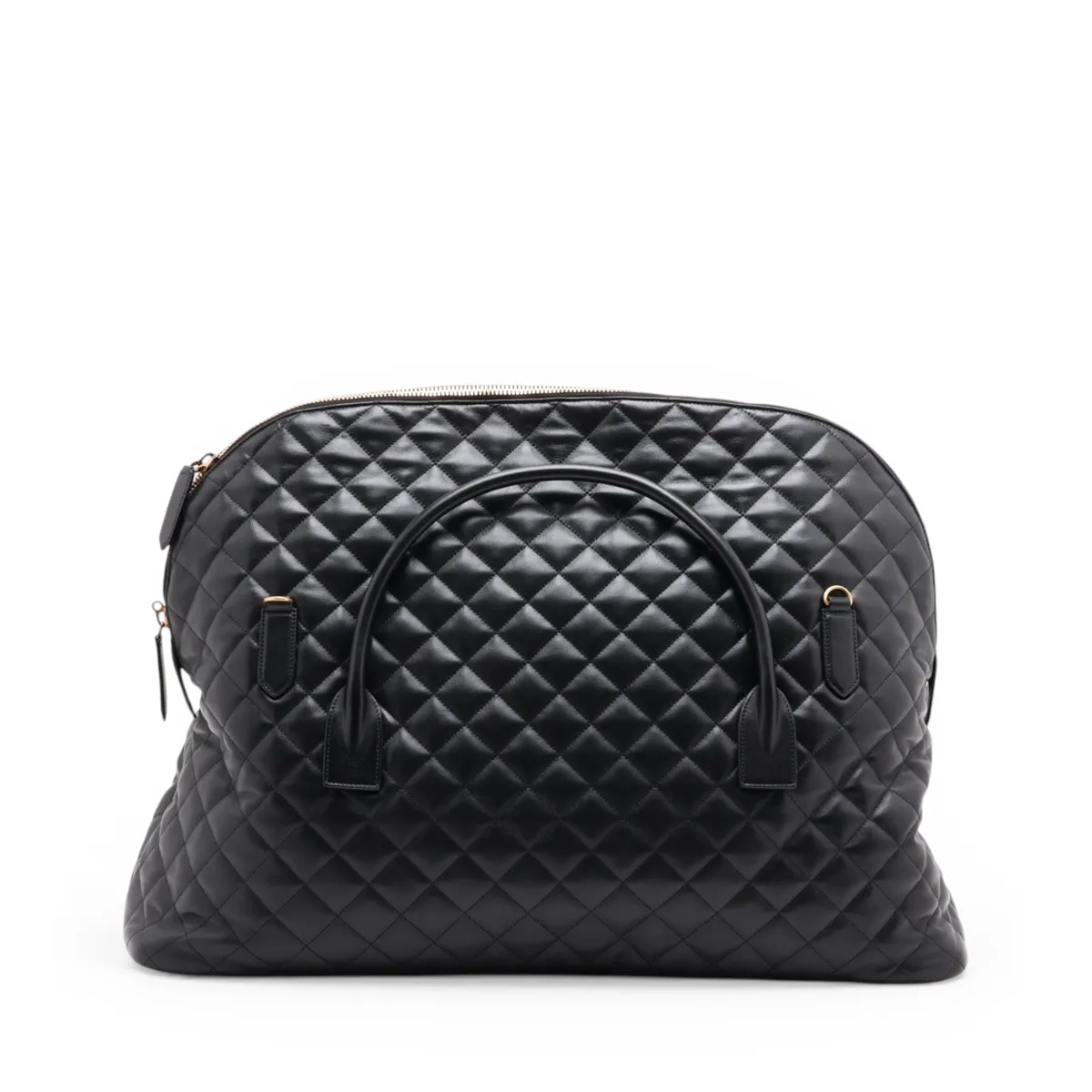 Duffle Leather 2-Way Boston Bag, Black, 736009 — view 2