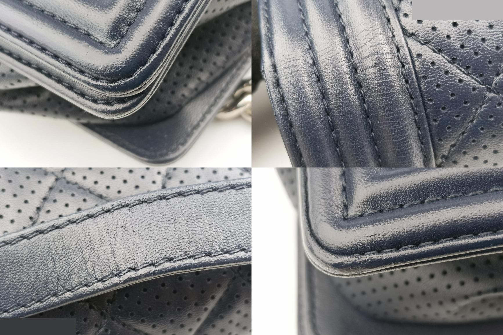 Boy Chanel Matelassé Coco Mark Lambskin Navy — view 10