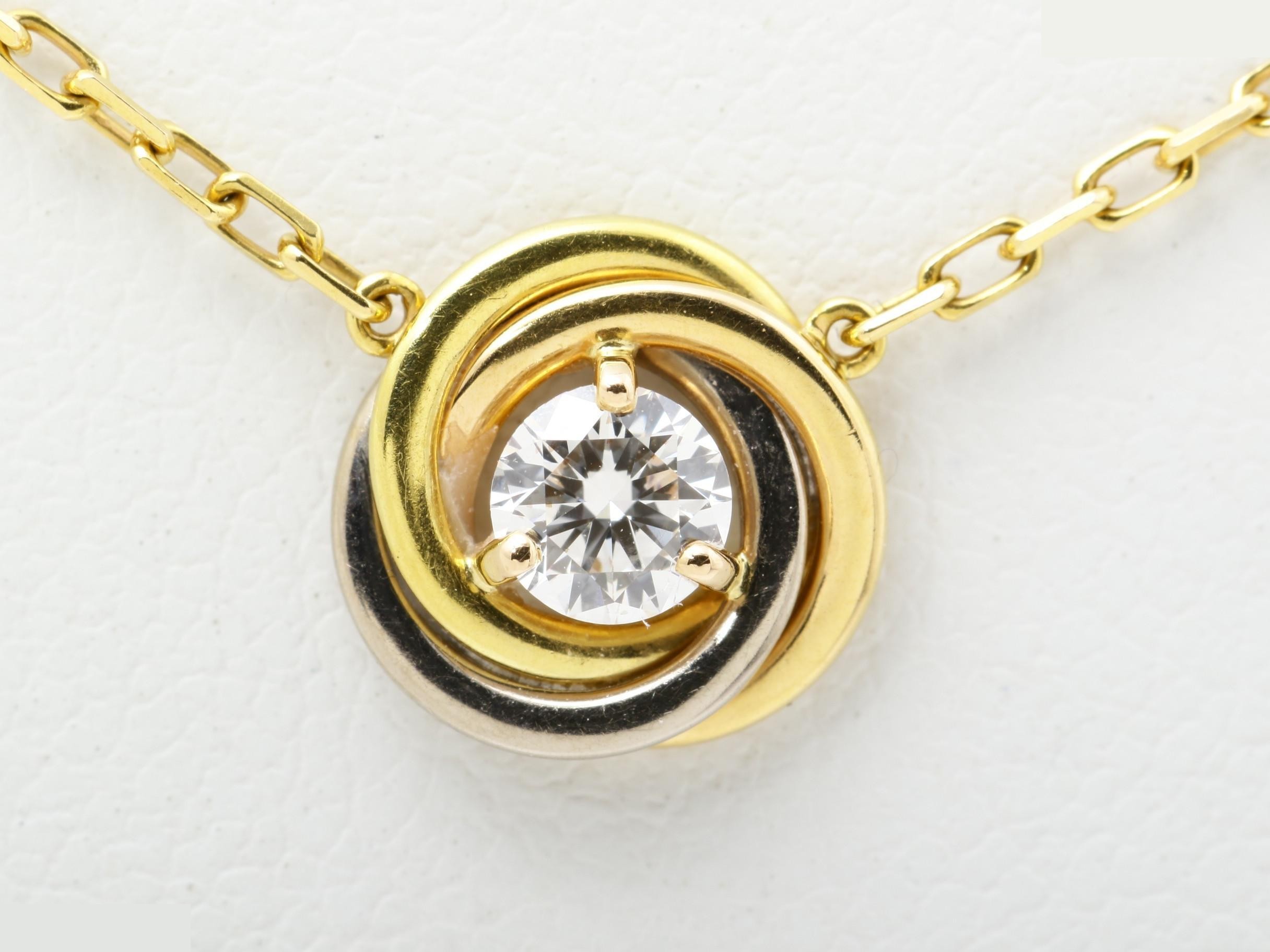 Trinity 750 Diamond Necklace, 2.8g, K18 Gold, 40cm — view 2