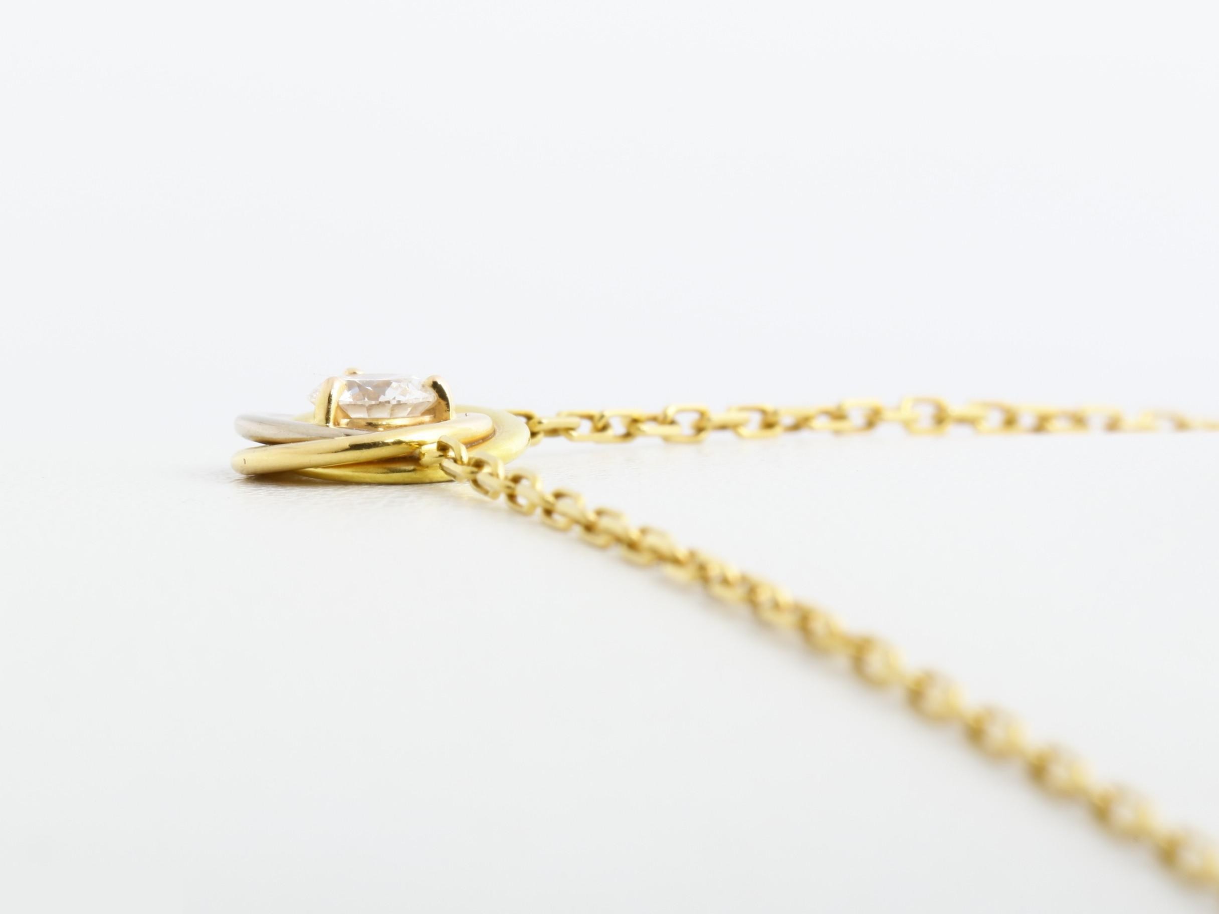Trinity 750 Diamond Necklace, 2.8g, K18 Gold, 40cm — view 4