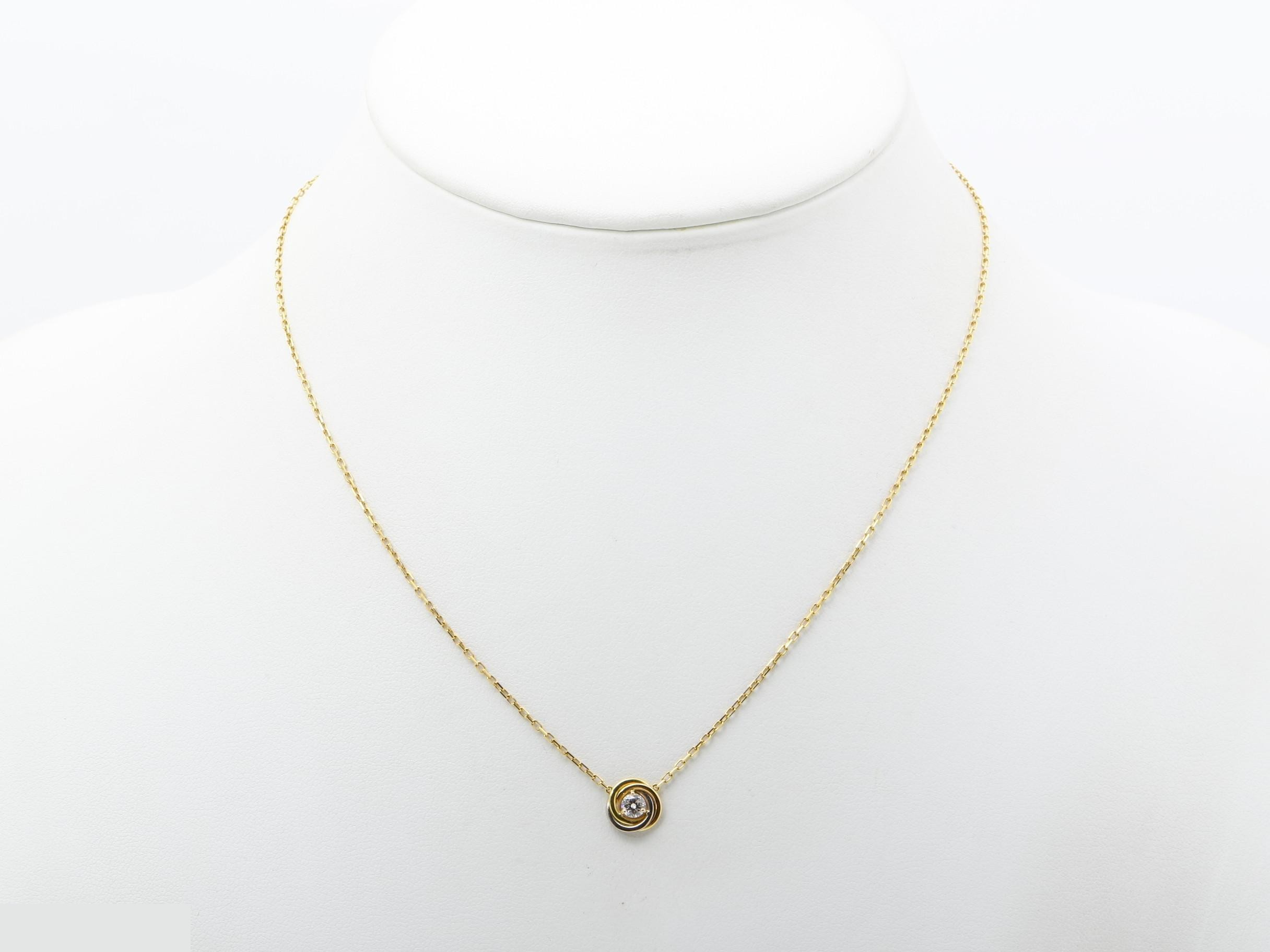 Trinity 750 Diamond Necklace, 2.8g, K18 Gold, 40cm — view 6