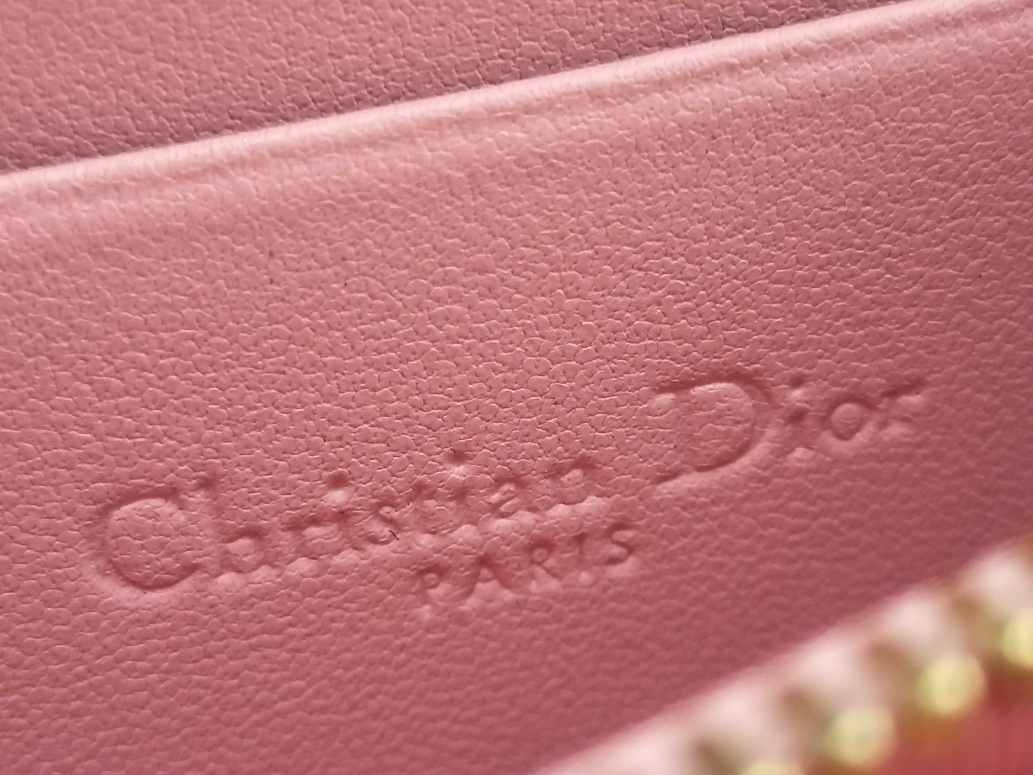 Cannage Round Zip Folding Wallet Pink — view 12