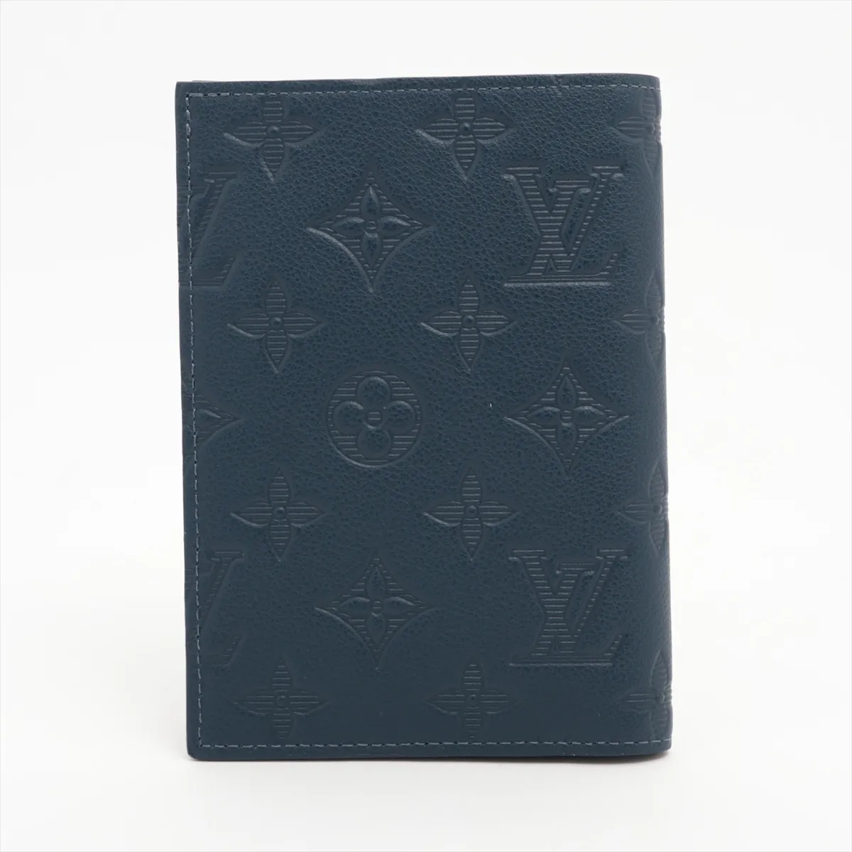 Monogram Shadow Passport Cover Couverture Passport - Blue Pass Case M14792 RFID Reactive — view 2