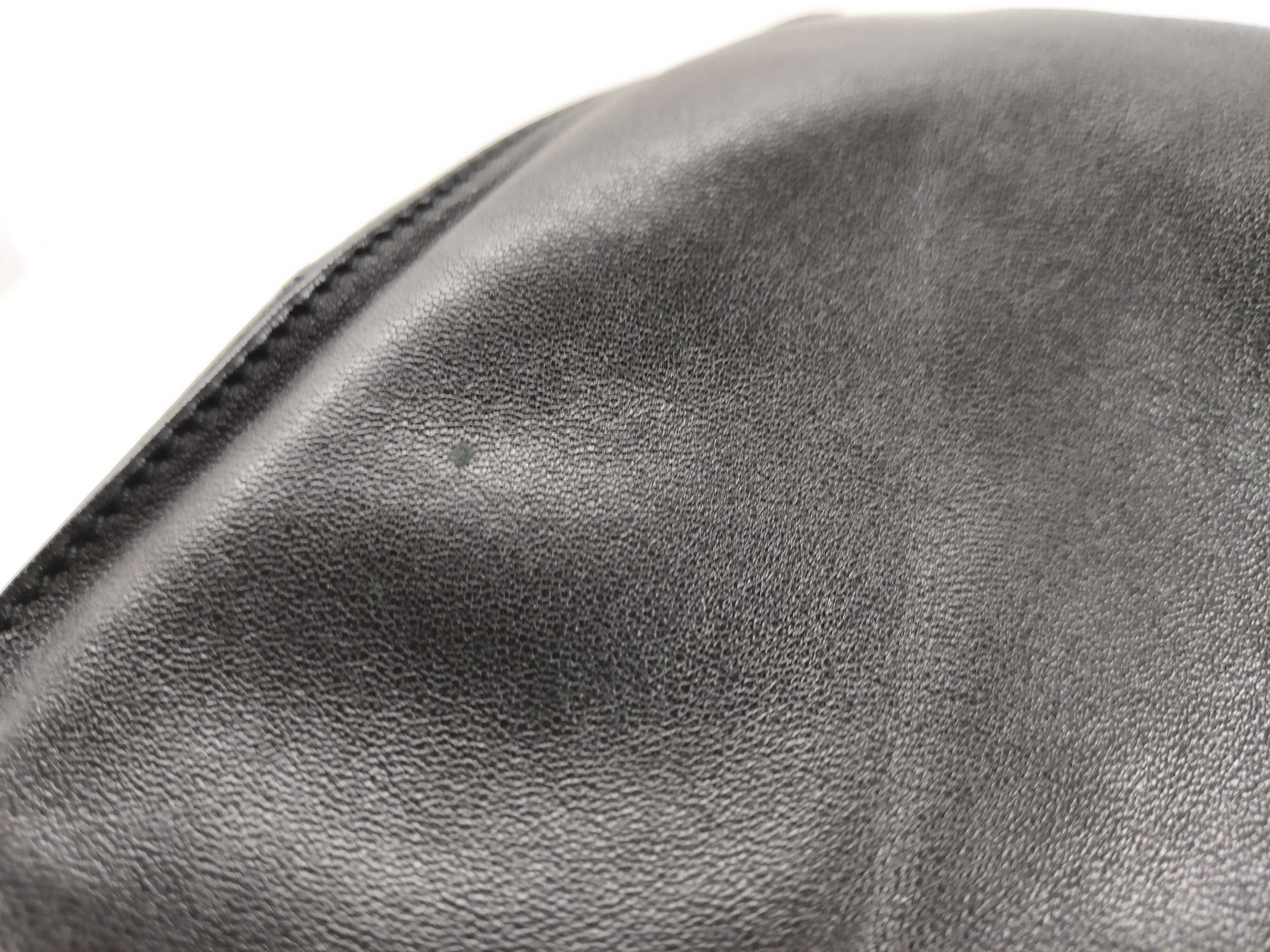Flamenco Nappa Leather Shoulder Bag, Black — view 13