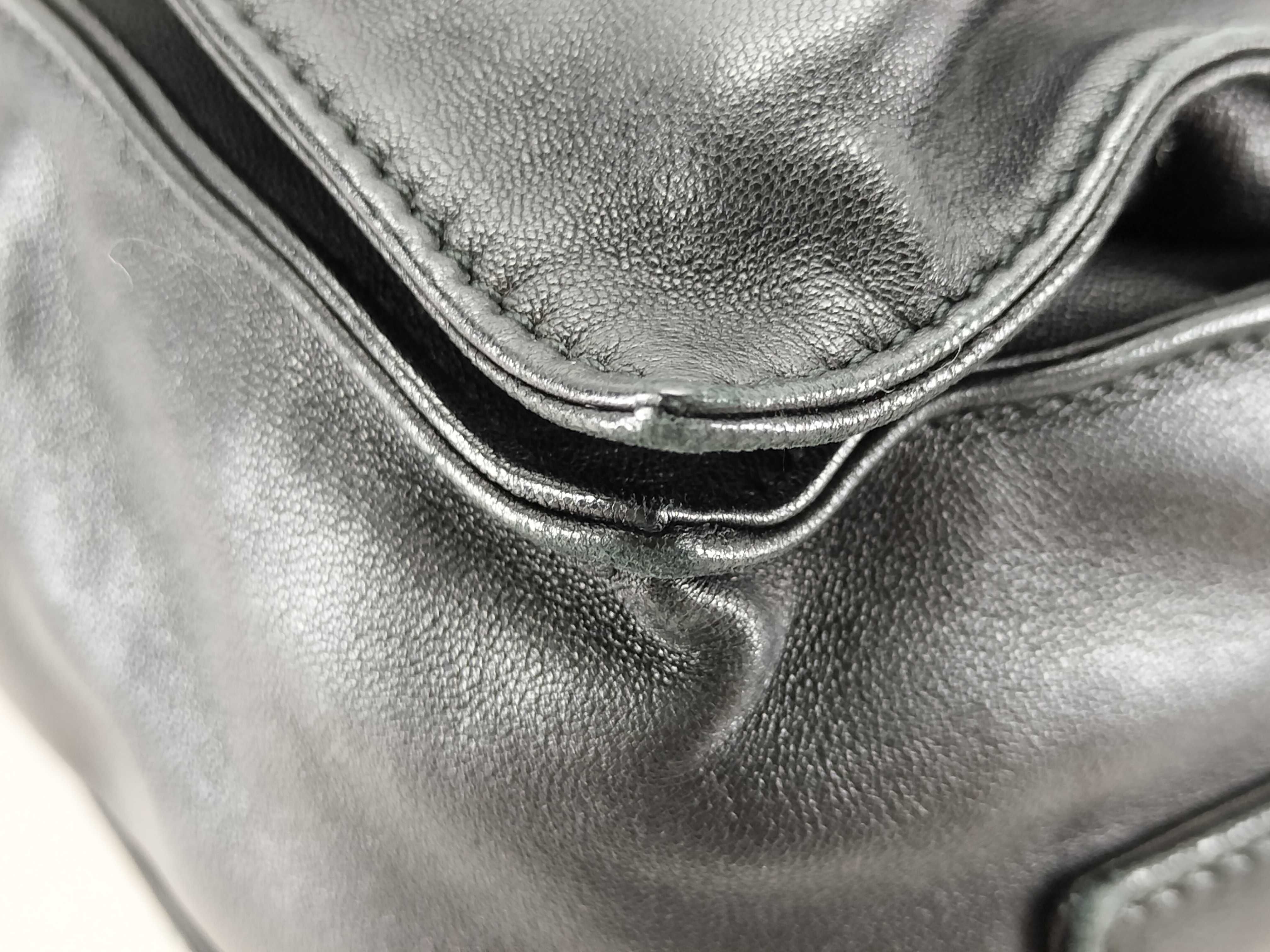 Flamenco Nappa Leather Shoulder Bag, Black — view 6