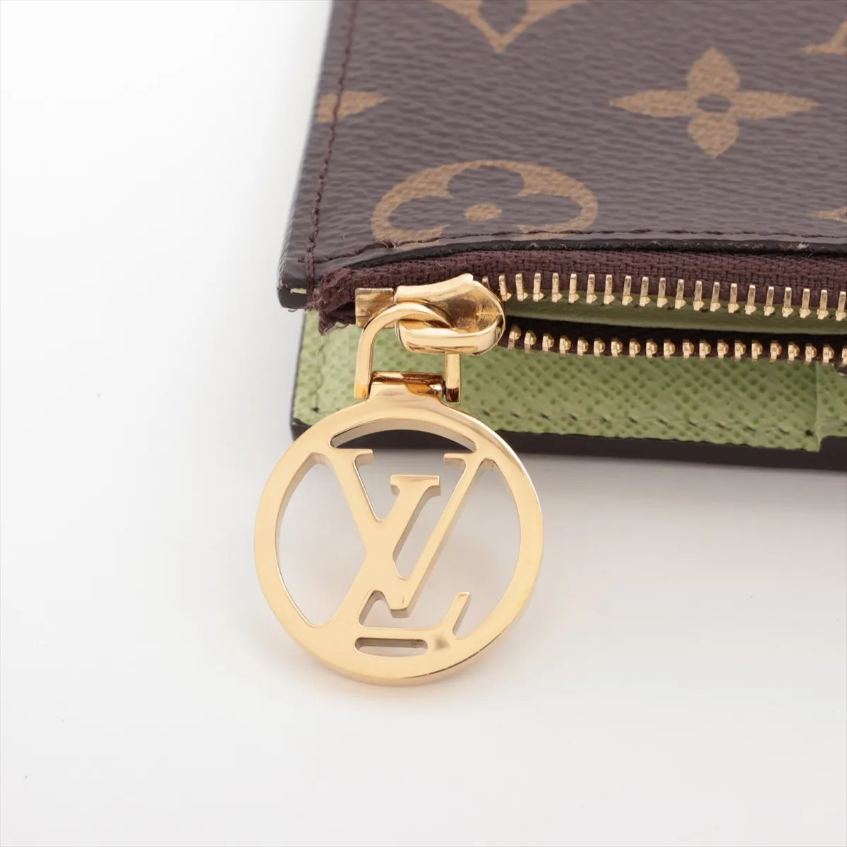 Monogram Portefeuille Lisa M82382 Brown x Green Compact Wallet (RFID detected) — view 7