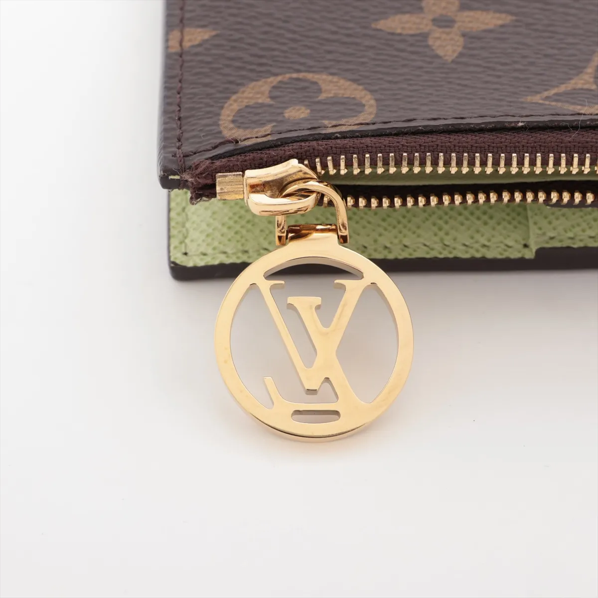 Monogram Portefeuille Lisa M82382 Brown x Green Compact Wallet (RFID detected) — view 8