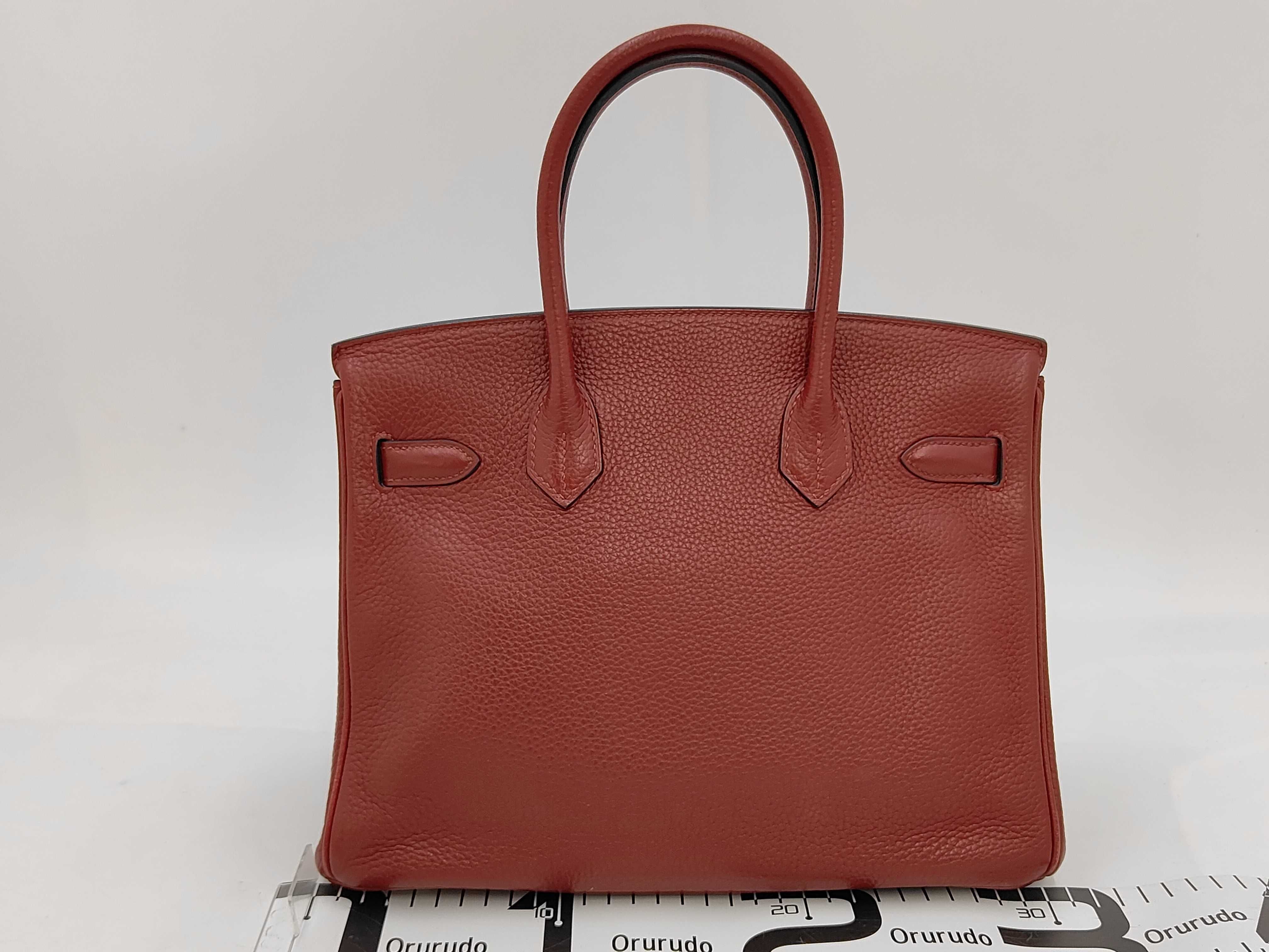 Birkin 30 Togo Rouge Bordeaux Gold Hardware Handbag — view 2