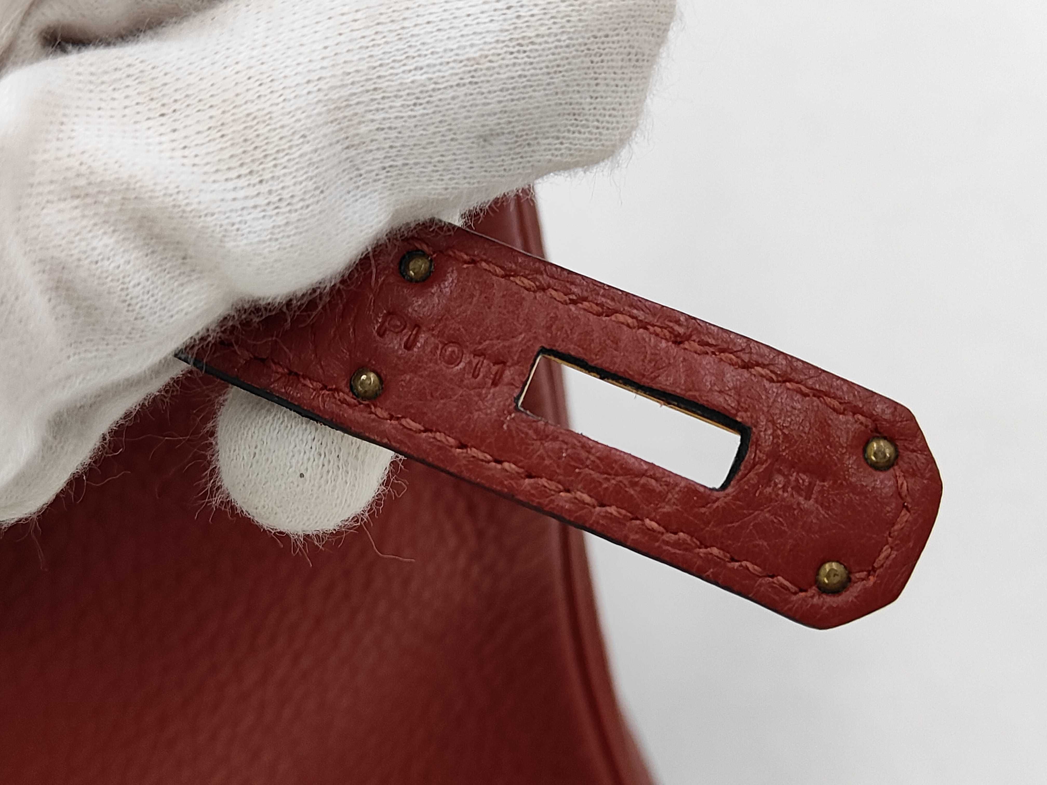 Birkin 30 Togo Rouge Bordeaux Gold Hardware Handbag — view 11