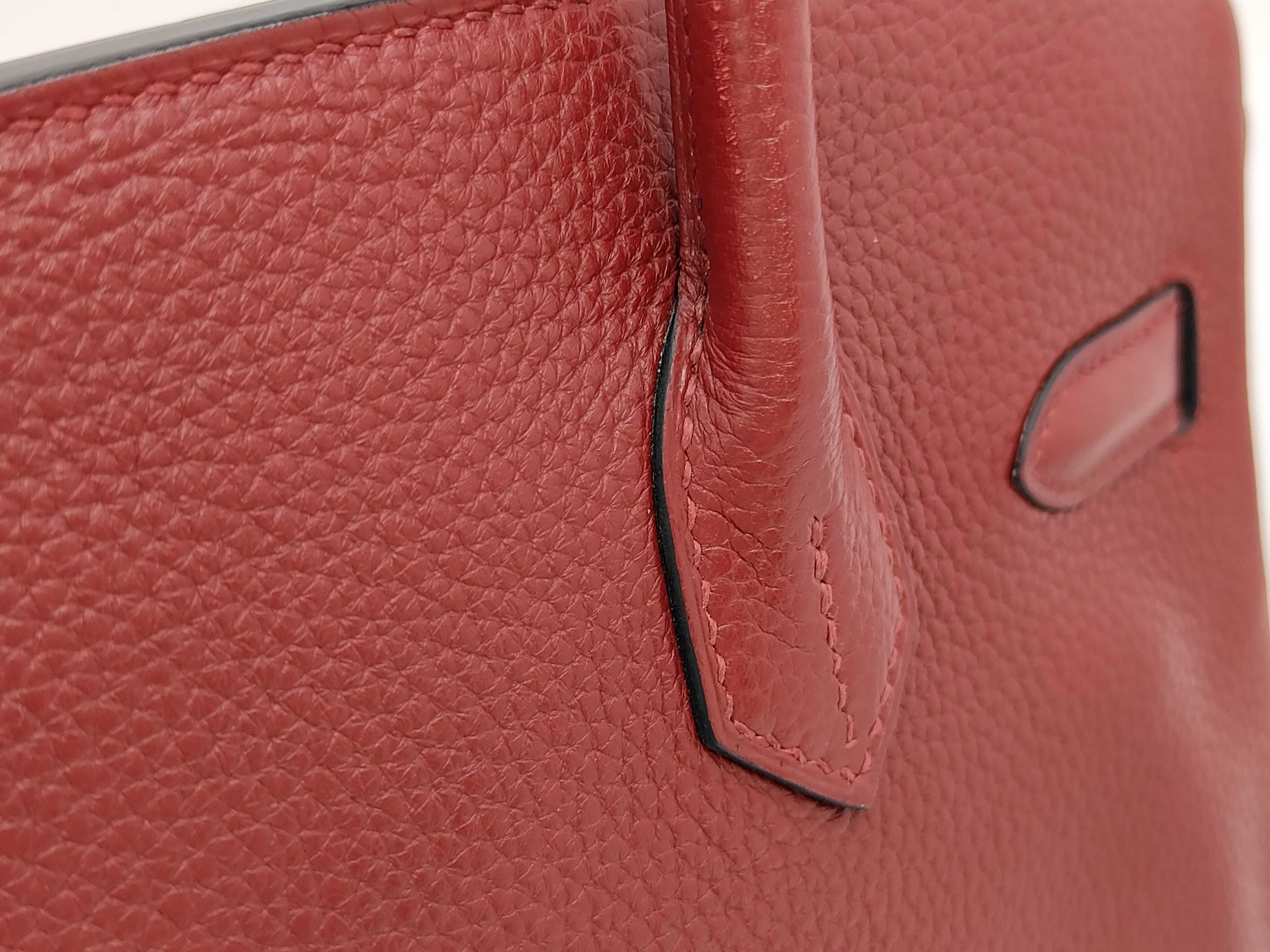 Birkin 30 Togo Rouge Bordeaux Gold Hardware Handbag — view 3