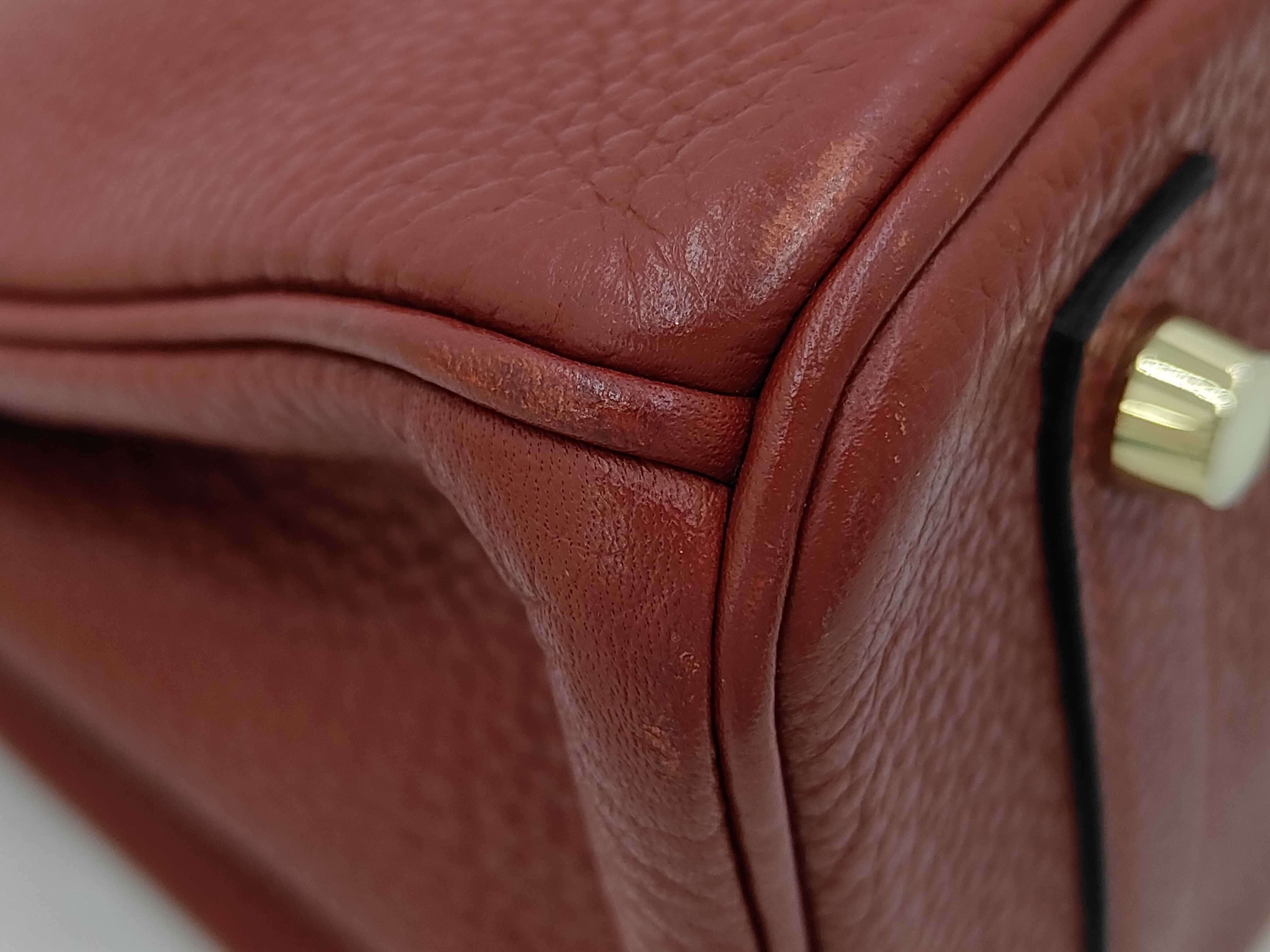 Birkin 30 Togo Rouge Bordeaux Gold Hardware Handbag — view 4
