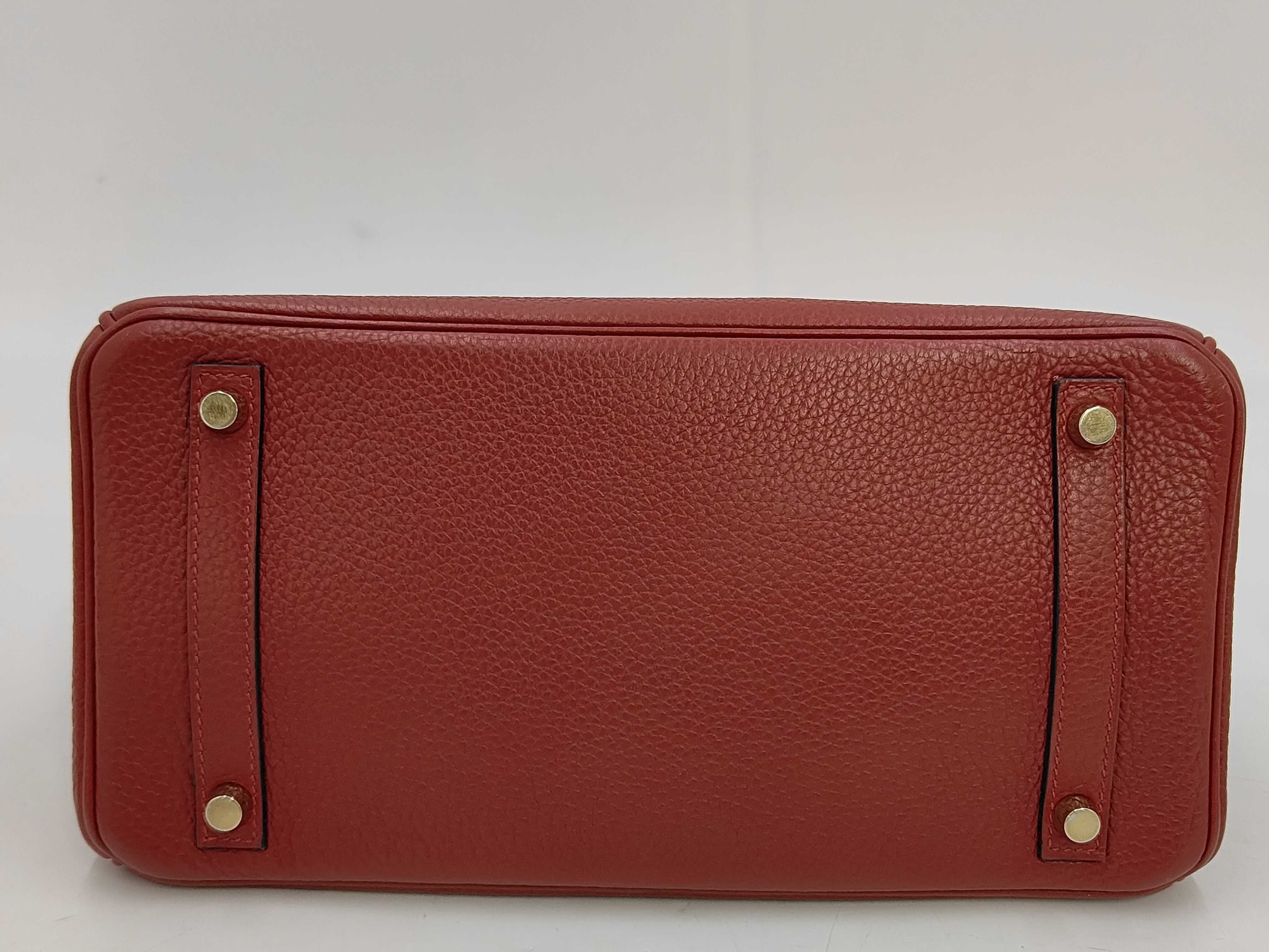 Birkin 30 Togo Rouge Bordeaux Gold Hardware Handbag — view 5