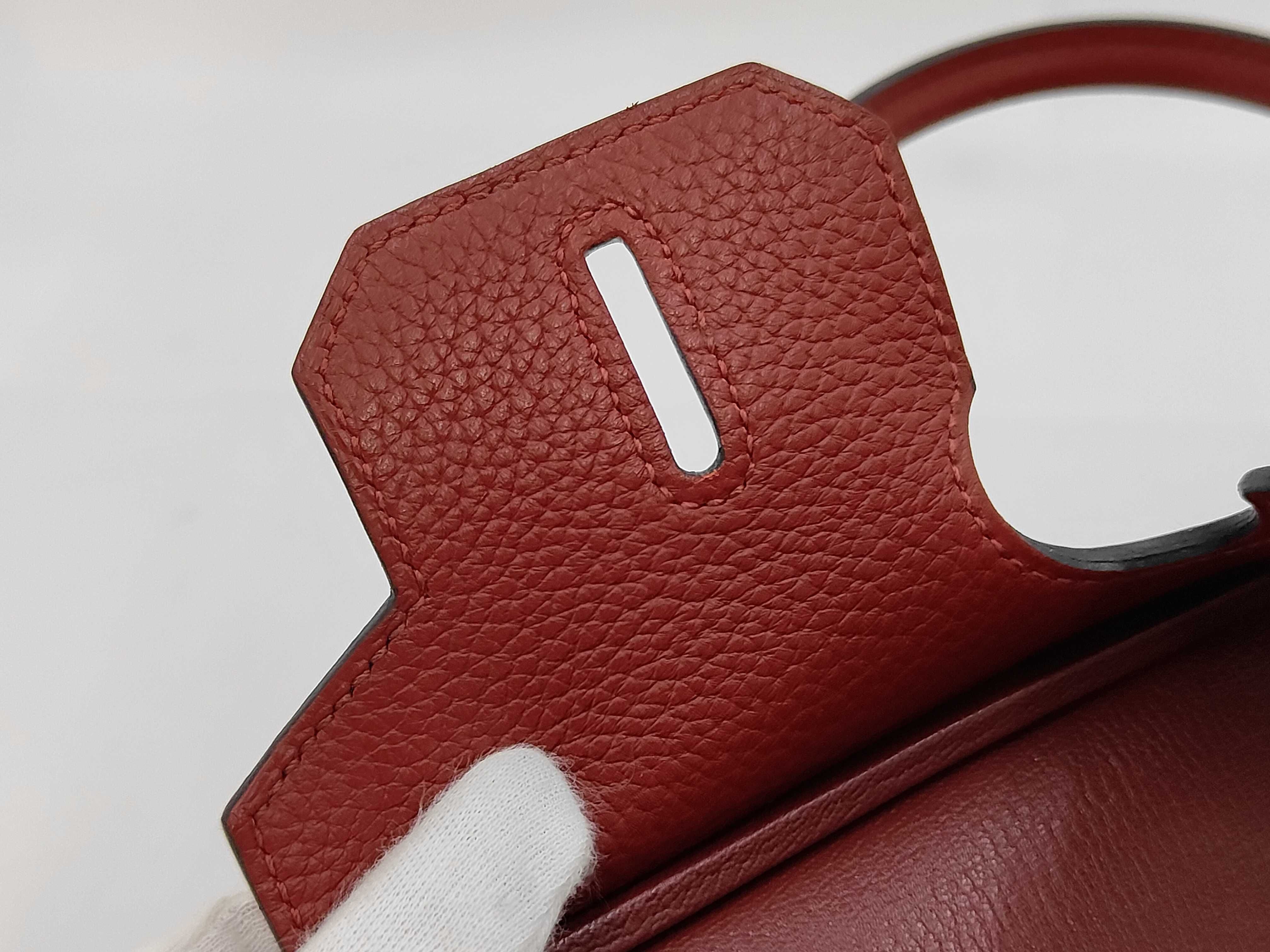 Birkin 30 Togo Rouge Bordeaux Gold Hardware Handbag — view 9