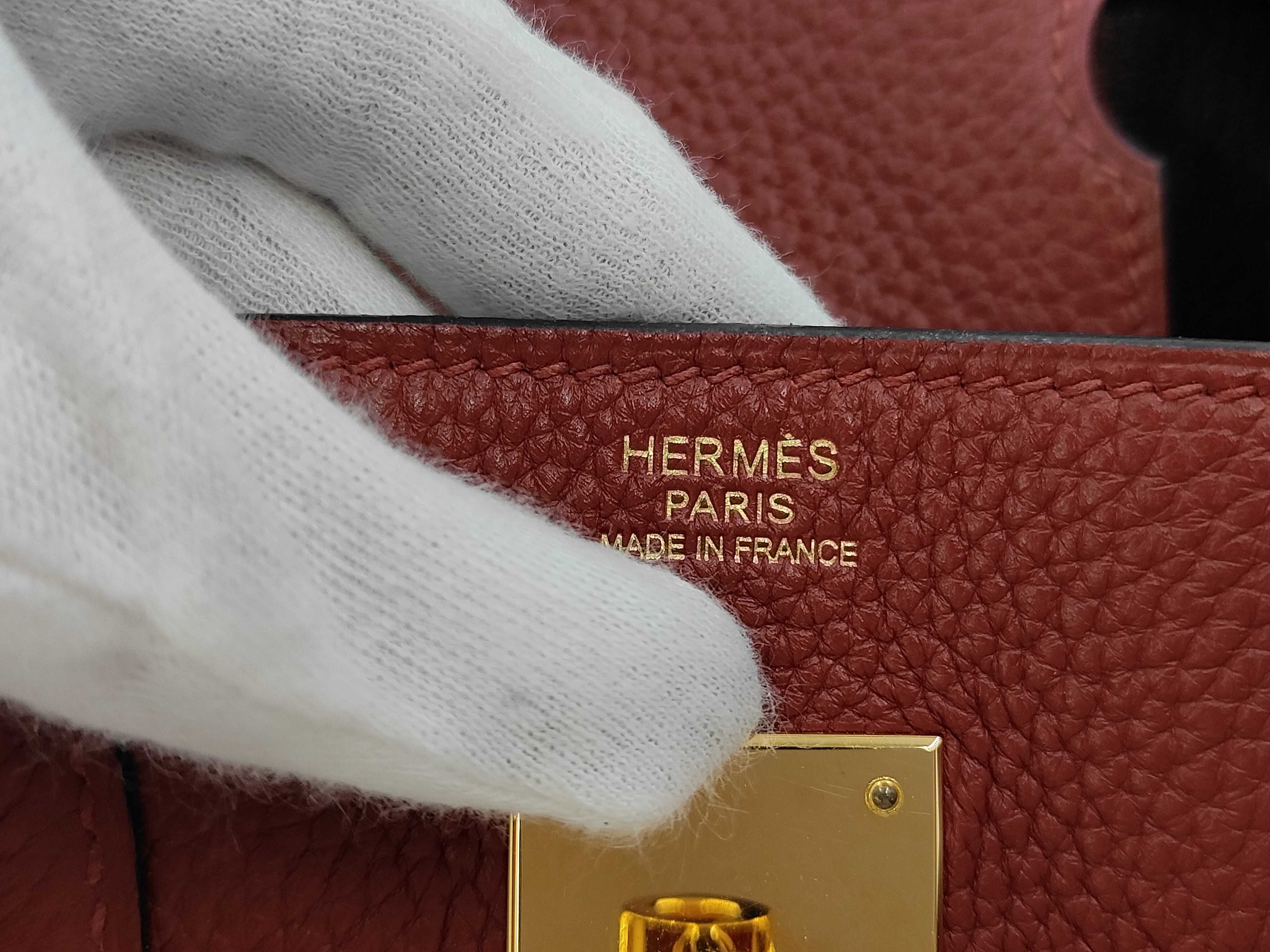 Birkin 30 Togo Rouge Bordeaux Gold Hardware Handbag — view 10