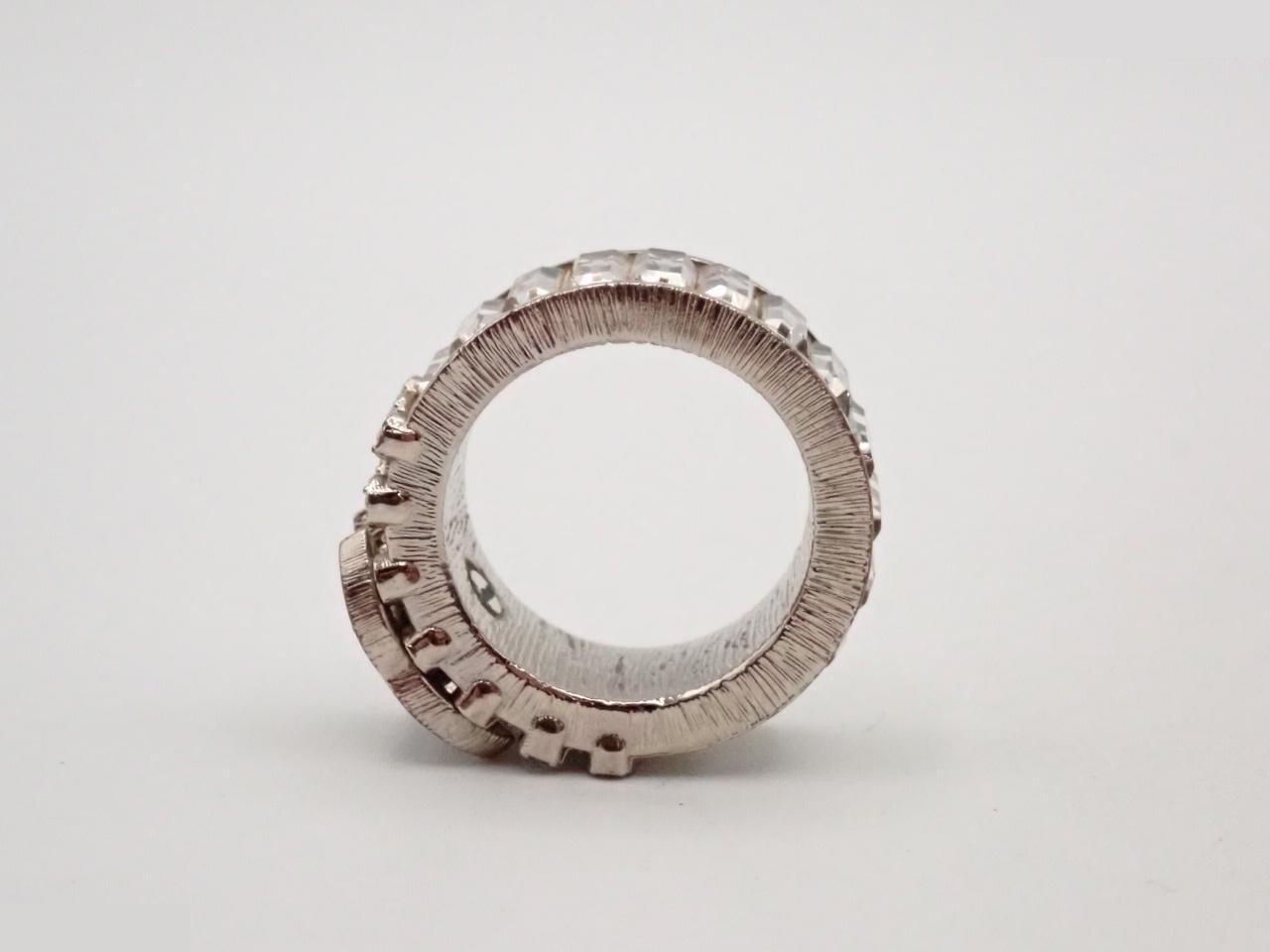 Ring with Coco Mark, Stainless Steel — view 3