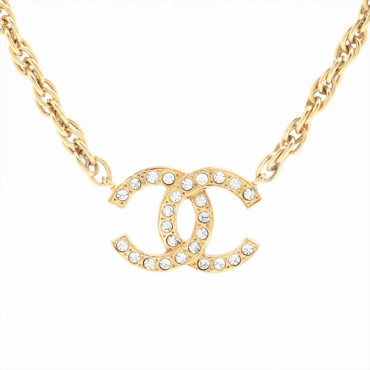 Cocomark Necklace GP x Rhinestone Gold — view 2