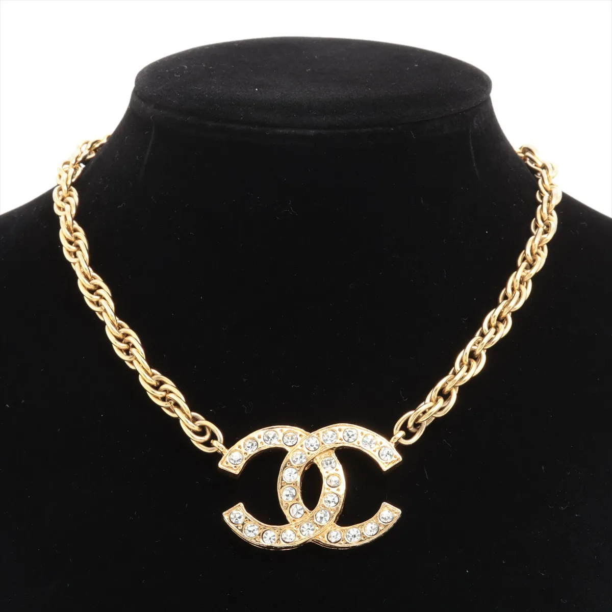 Cocomark Necklace GP x Rhinestone Gold — view 5