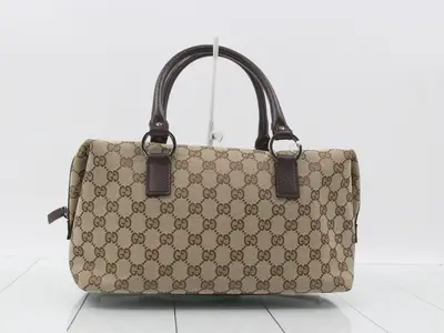 GG Canvas Handbag, Brown