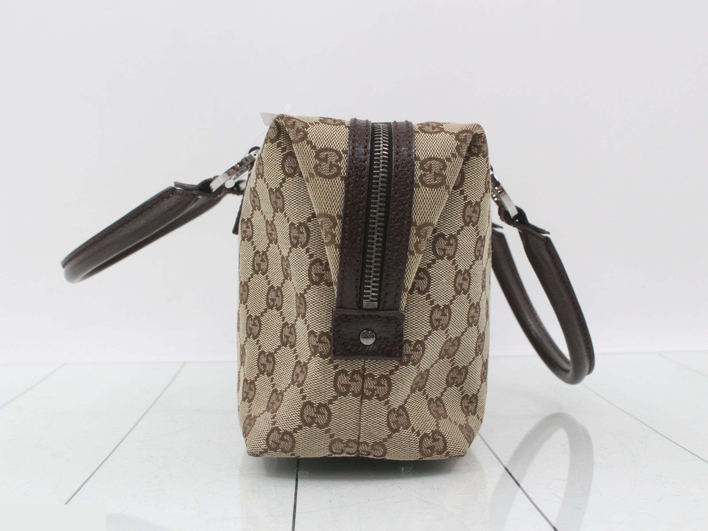 GG Canvas Handbag, Brown — view 3