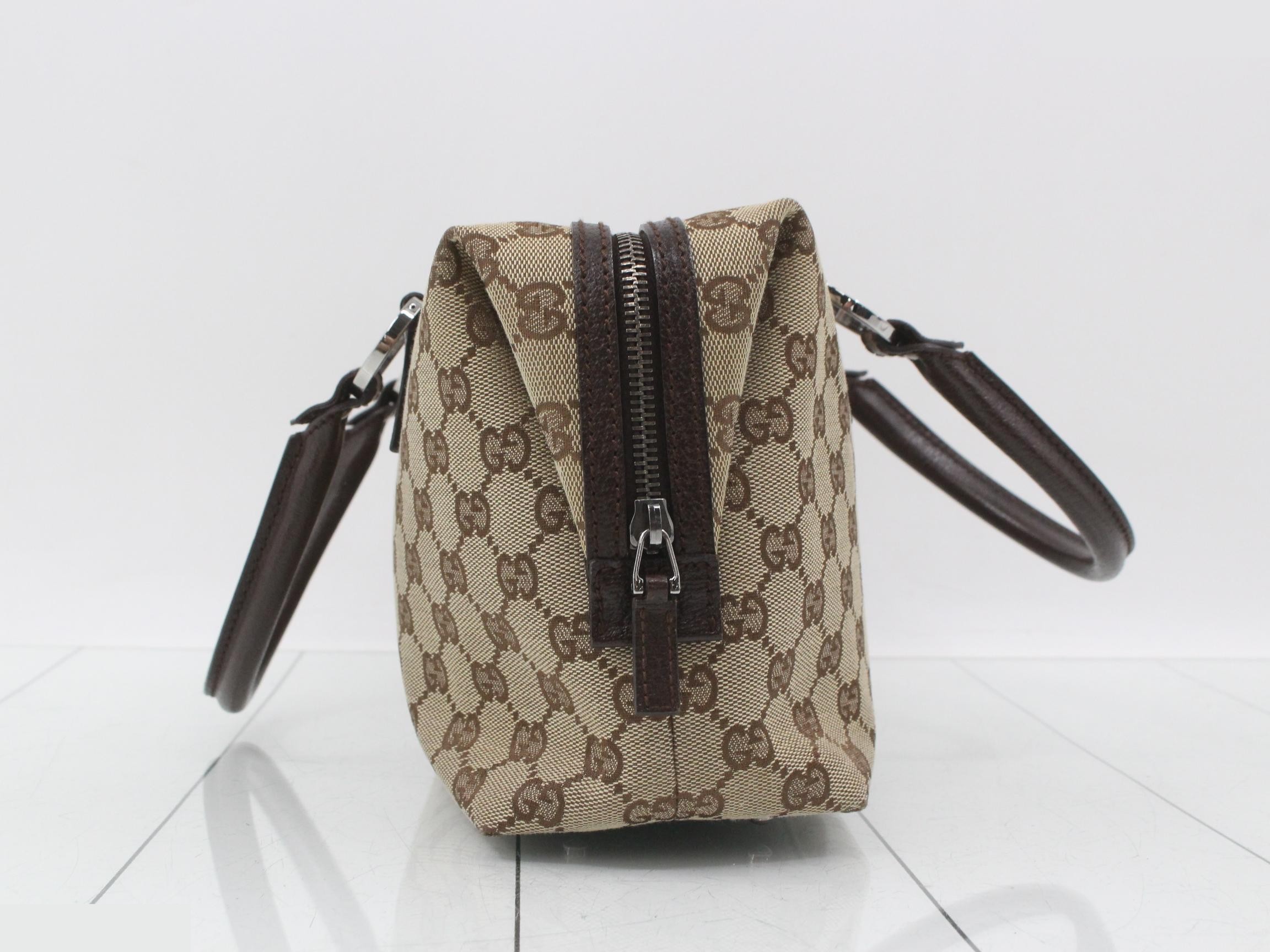 GG Canvas Handbag, Brown — view 4