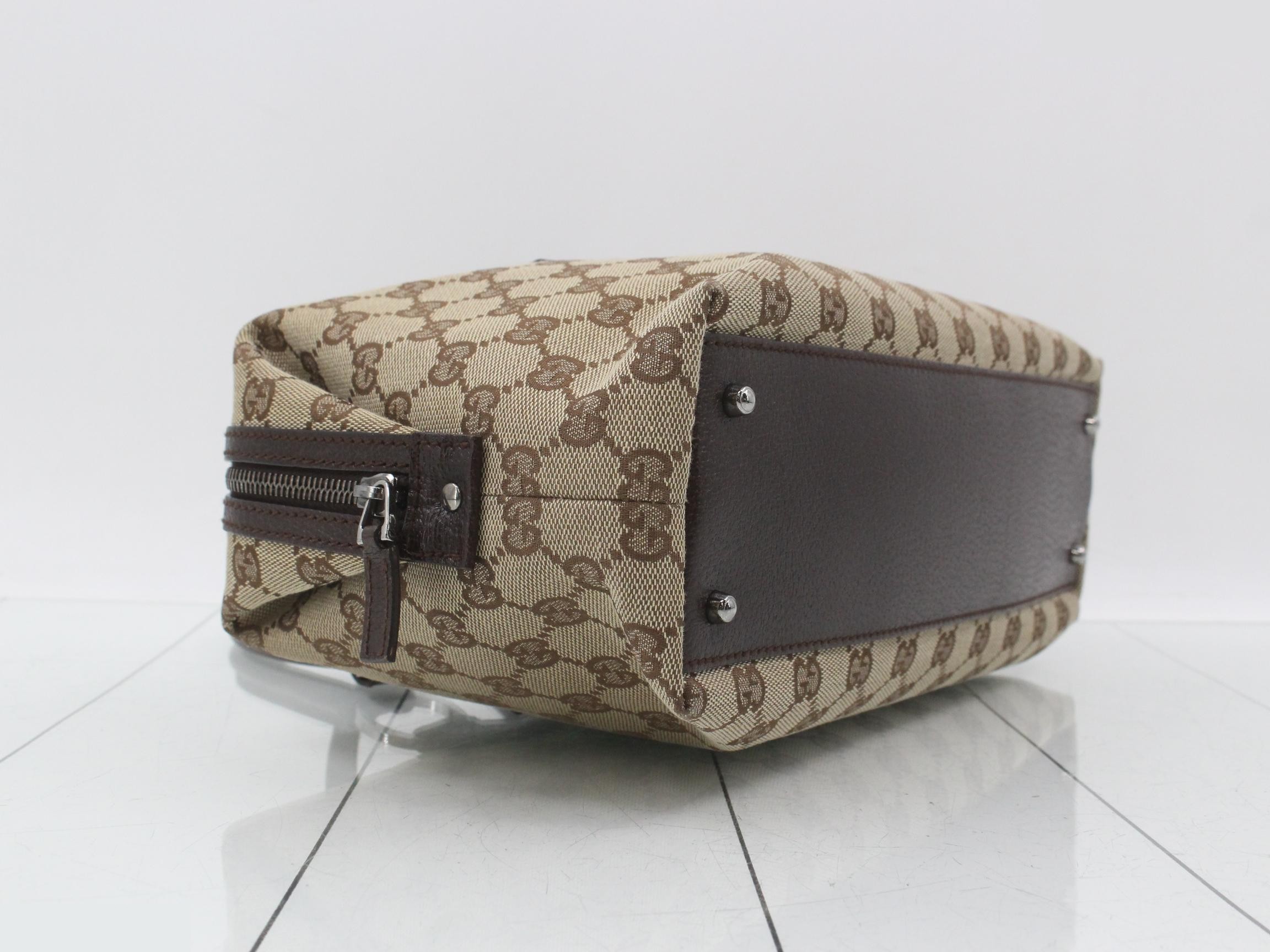GG Canvas Handbag, Brown — view 5