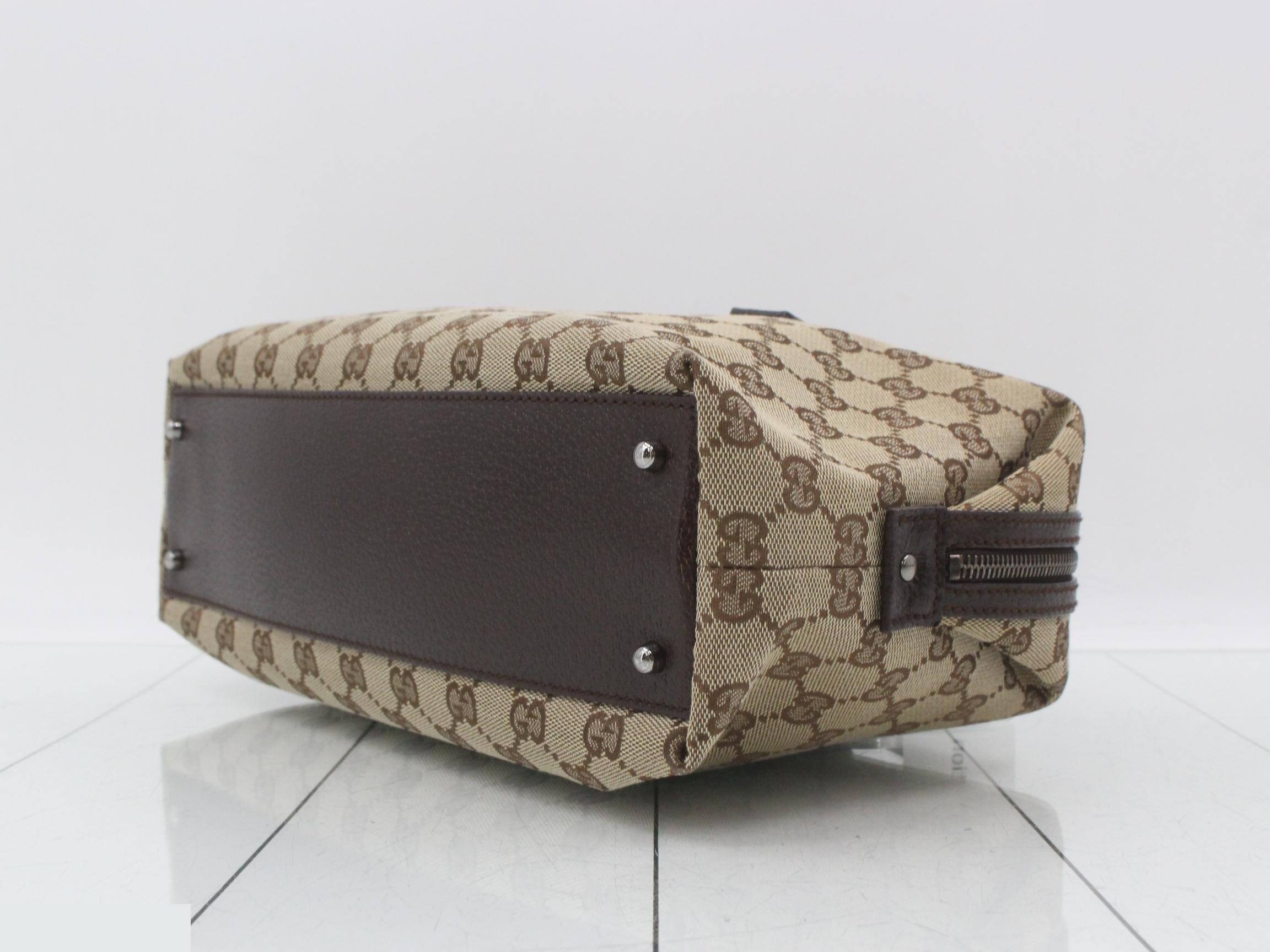 GG Canvas Handbag, Brown — view 6