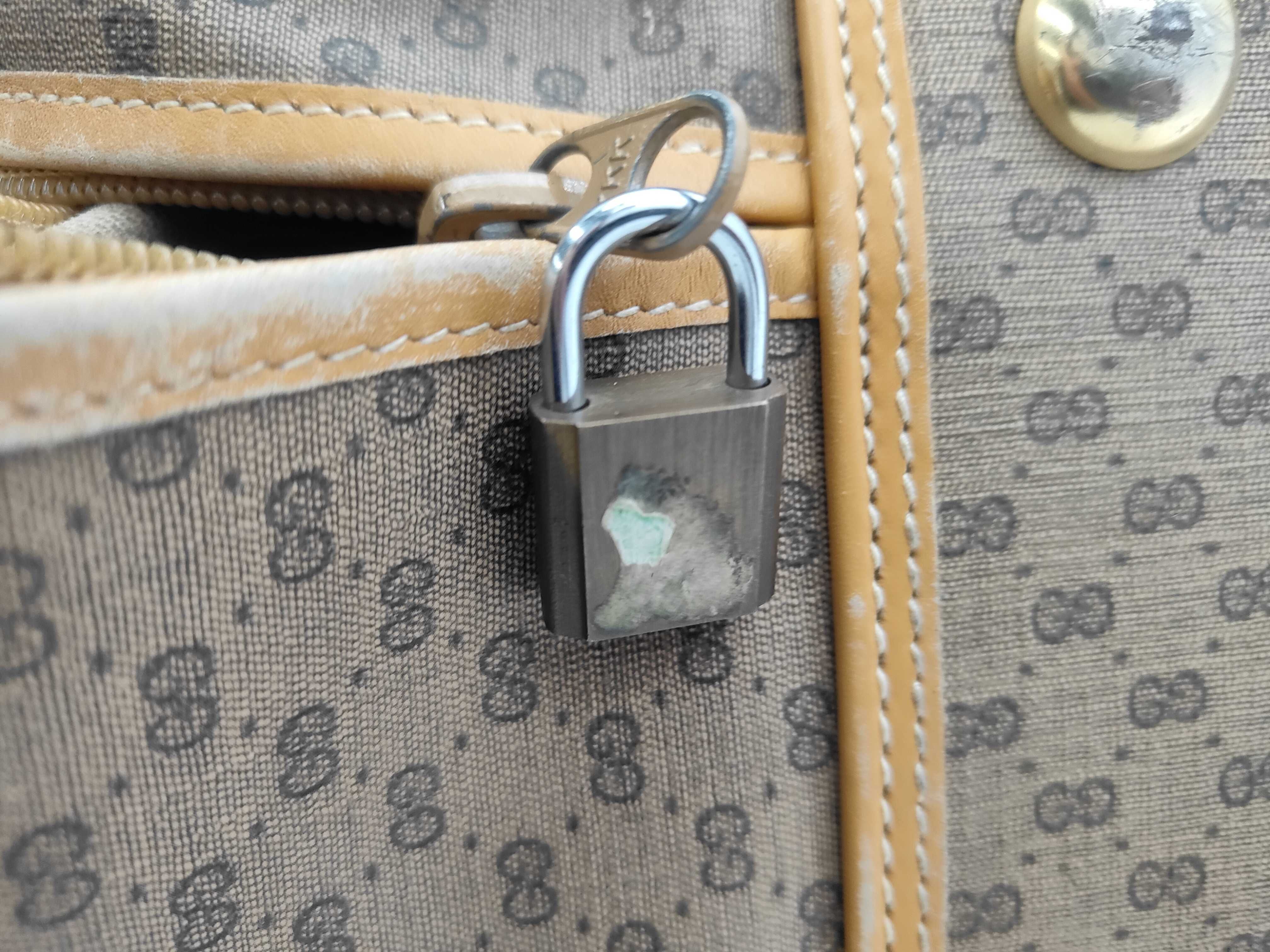 GG Canvas Old Gucci Sherry Line PVC Boston Bag Brown Boston Bag — view 15