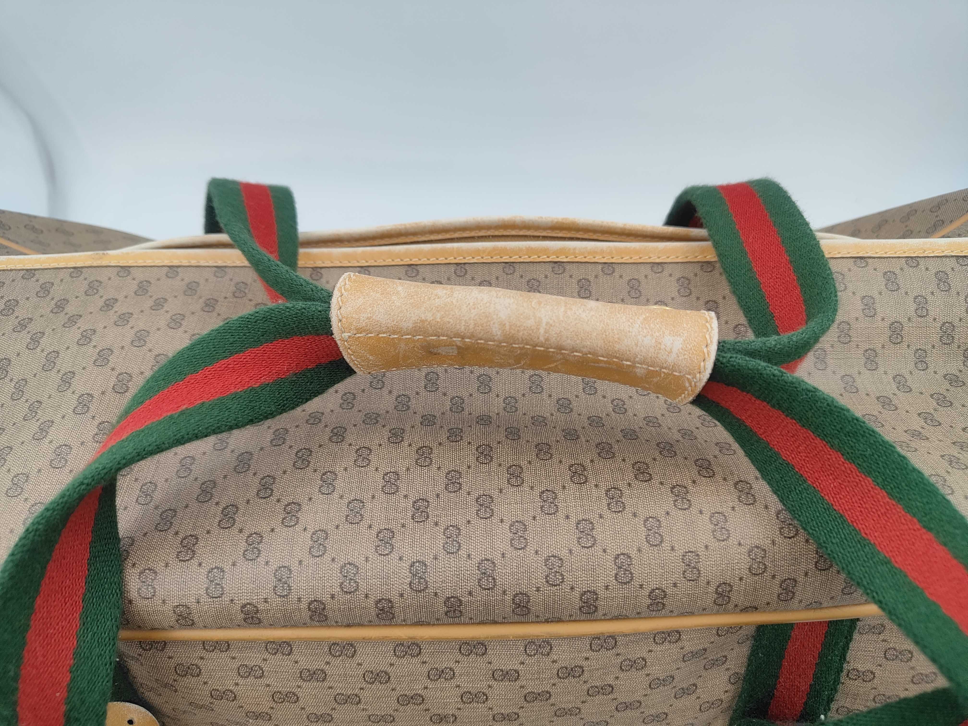 GG Canvas Old Gucci Sherry Line PVC Boston Bag Brown Boston Bag — view 3