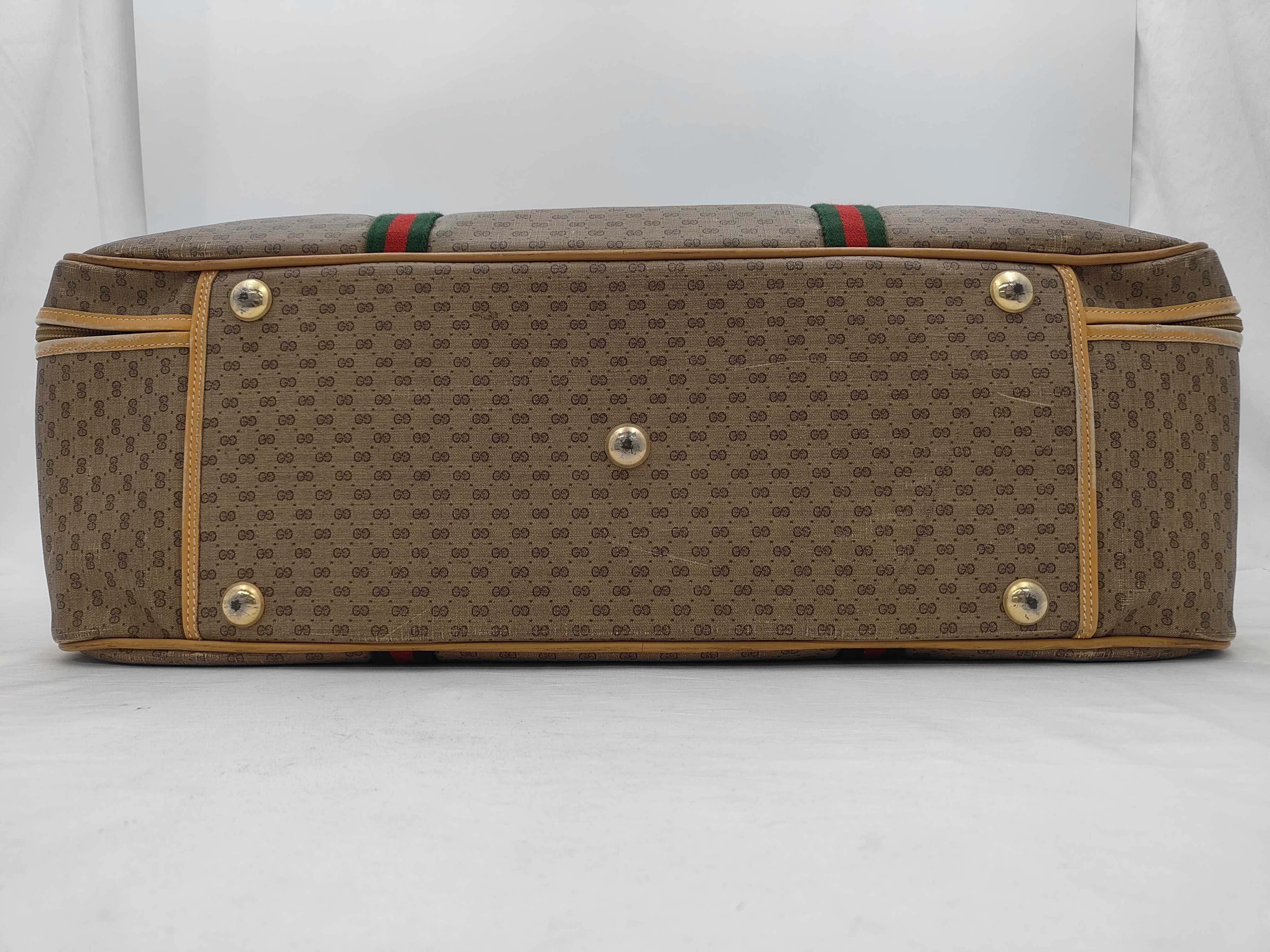 GG Canvas Old Gucci Sherry Line PVC Boston Bag Brown Boston Bag — view 7