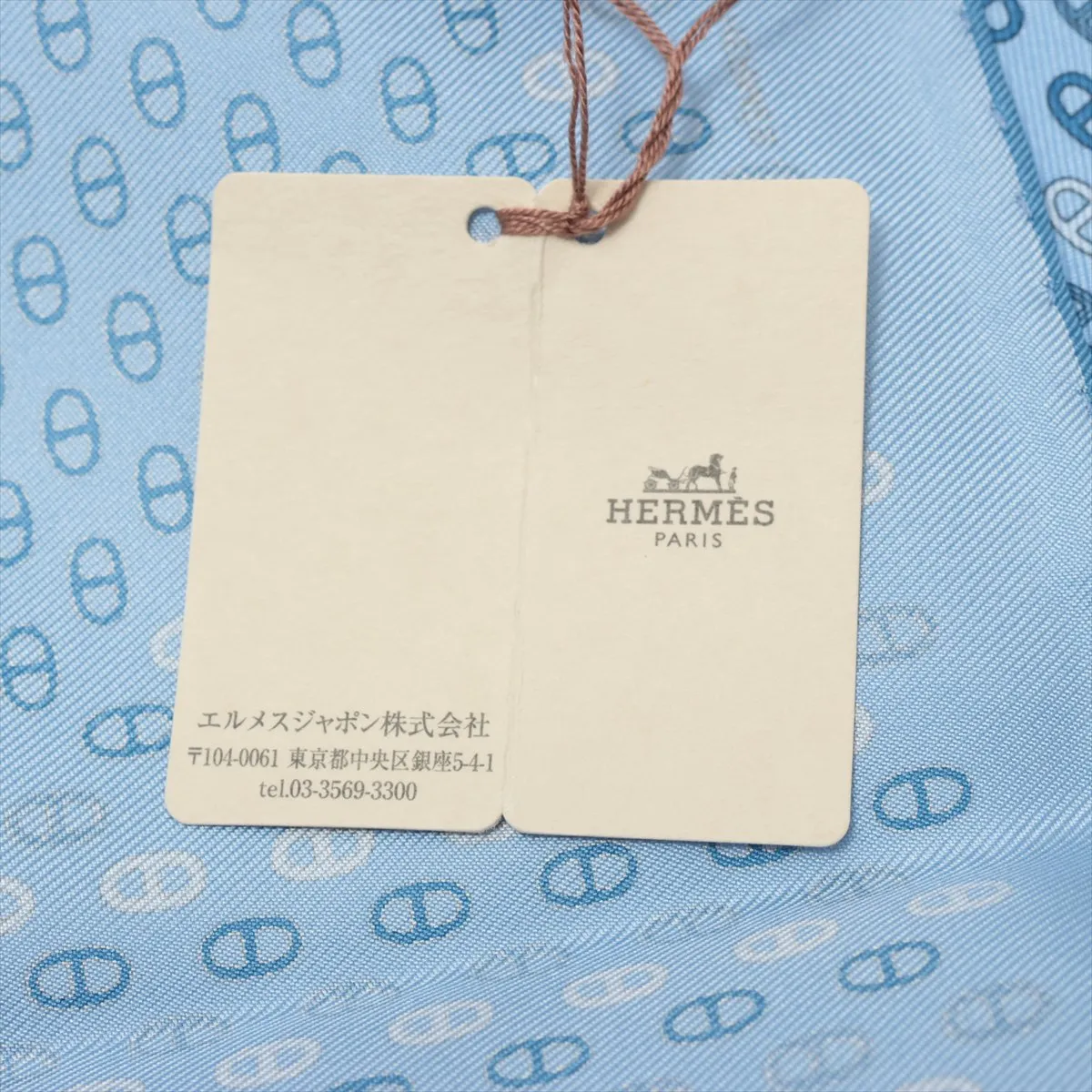 silk scarf, blue, with some wear, — view 7
