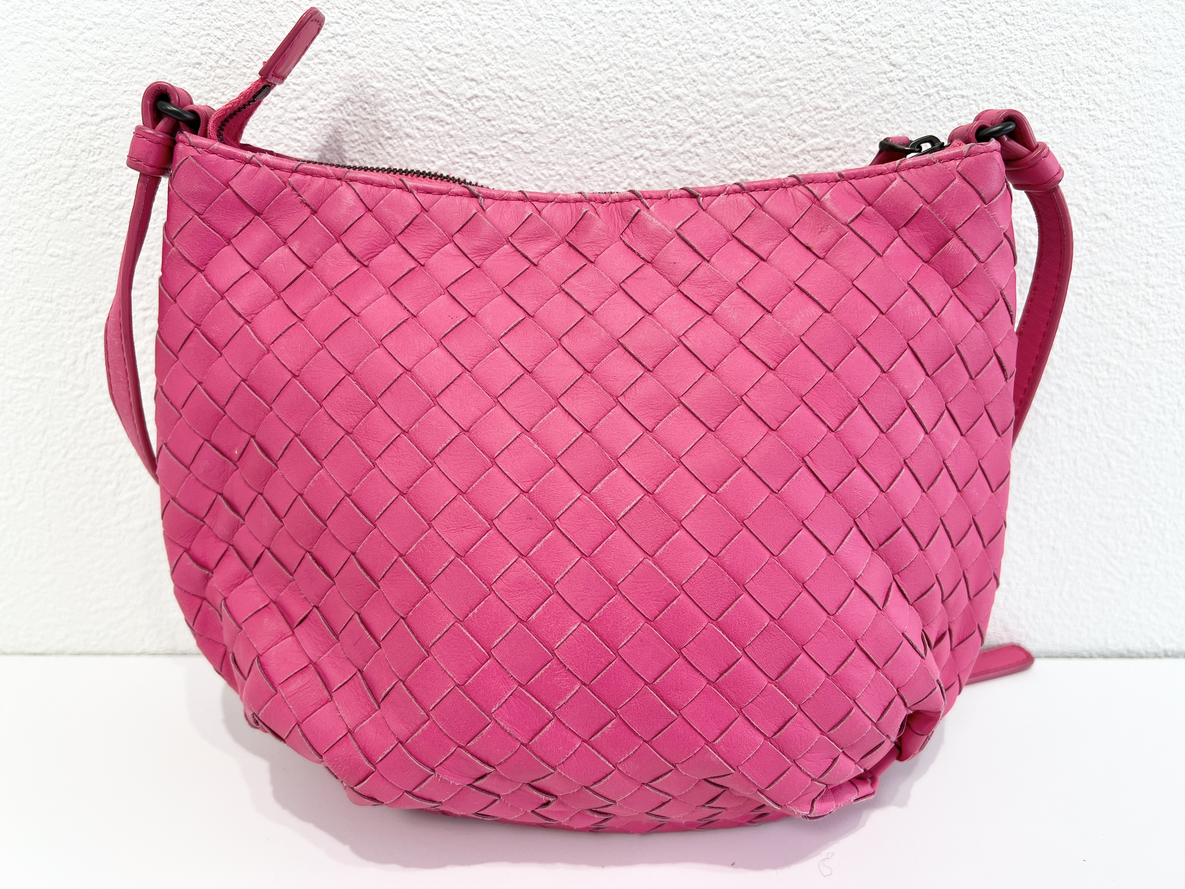 Intrecciato Leather One-Shoulder Bag — view 2