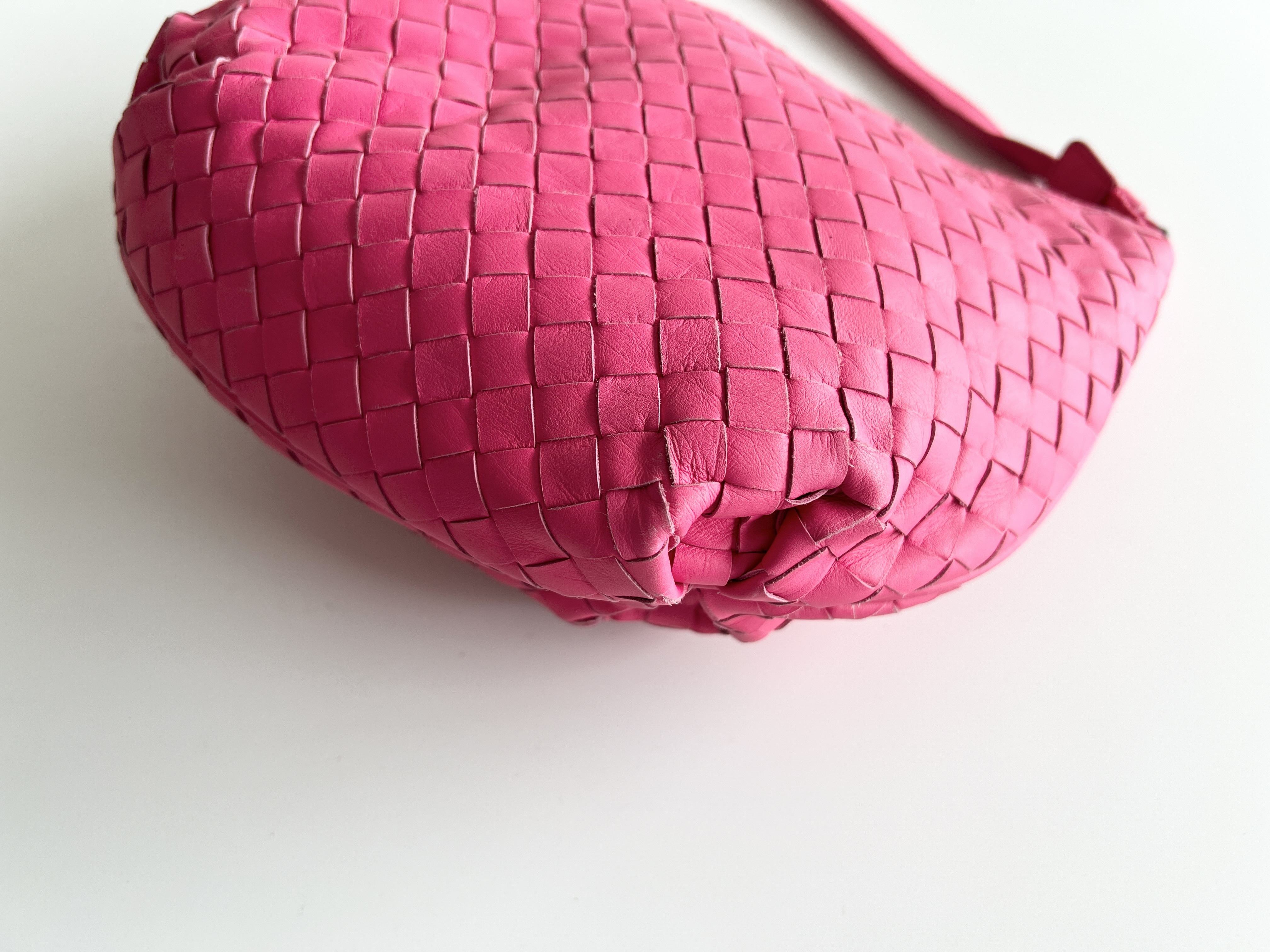 Intrecciato Leather One-Shoulder Bag — view 12