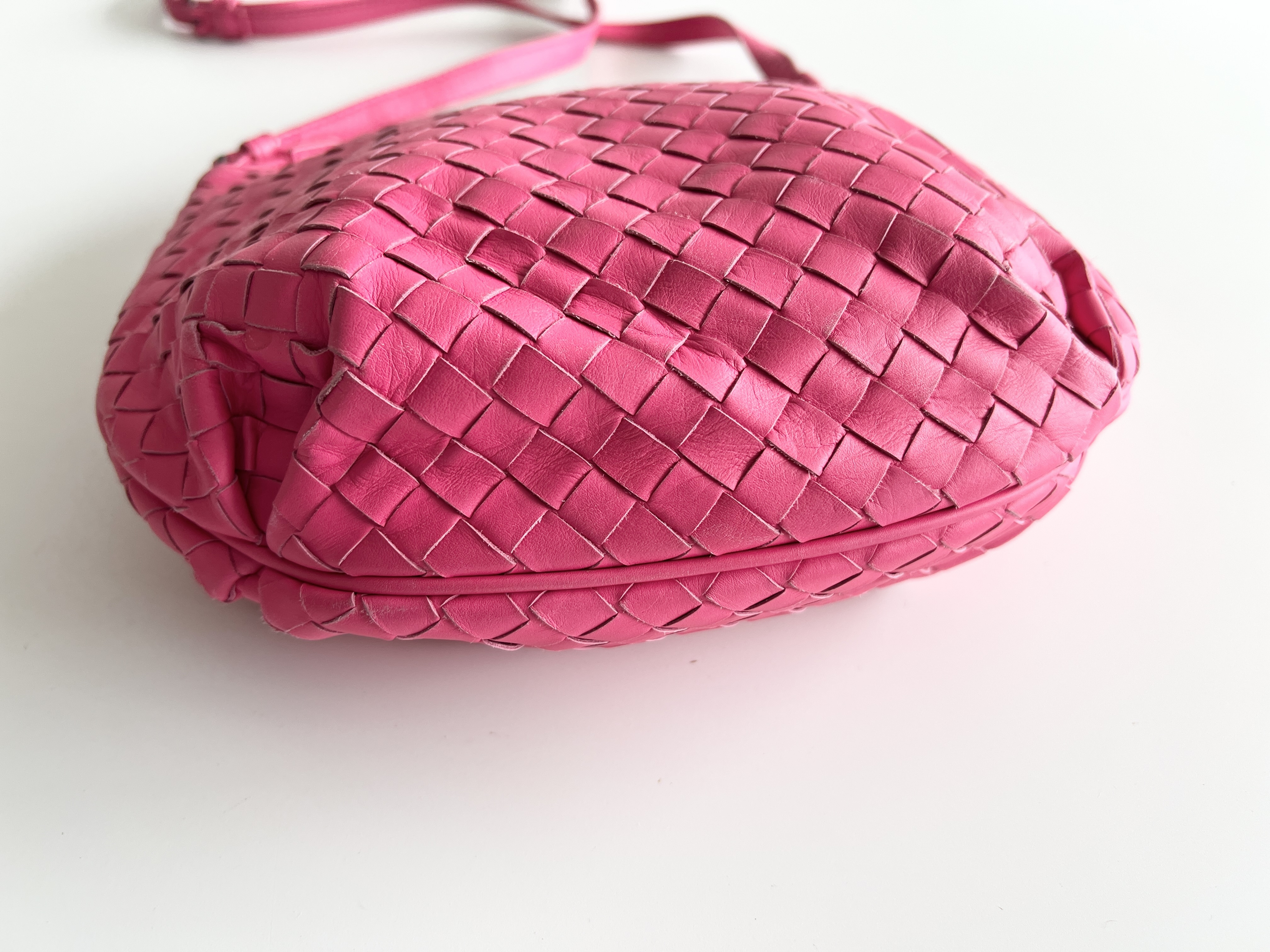 Intrecciato Leather One-Shoulder Bag — view 13