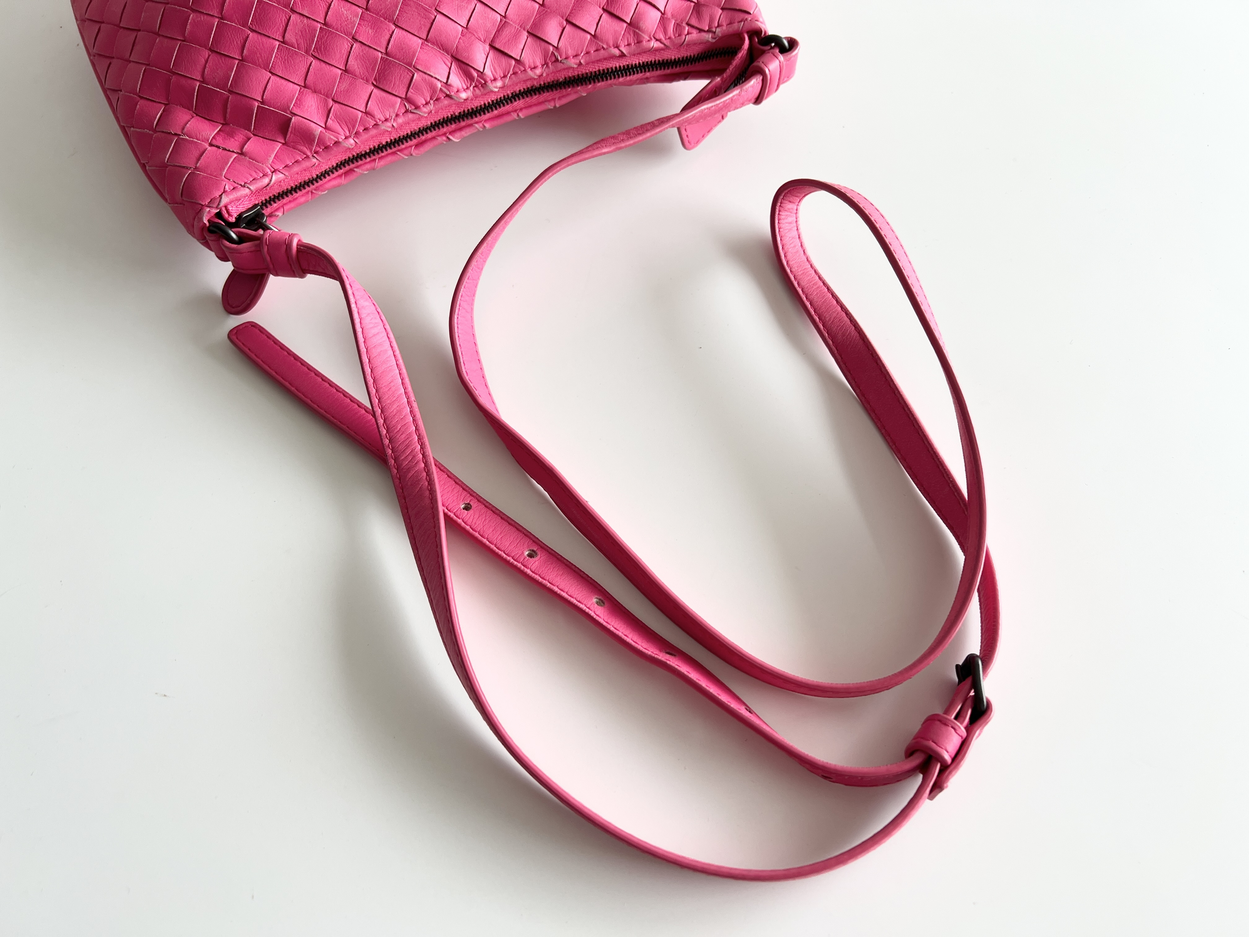 Intrecciato Leather One-Shoulder Bag — view 3
