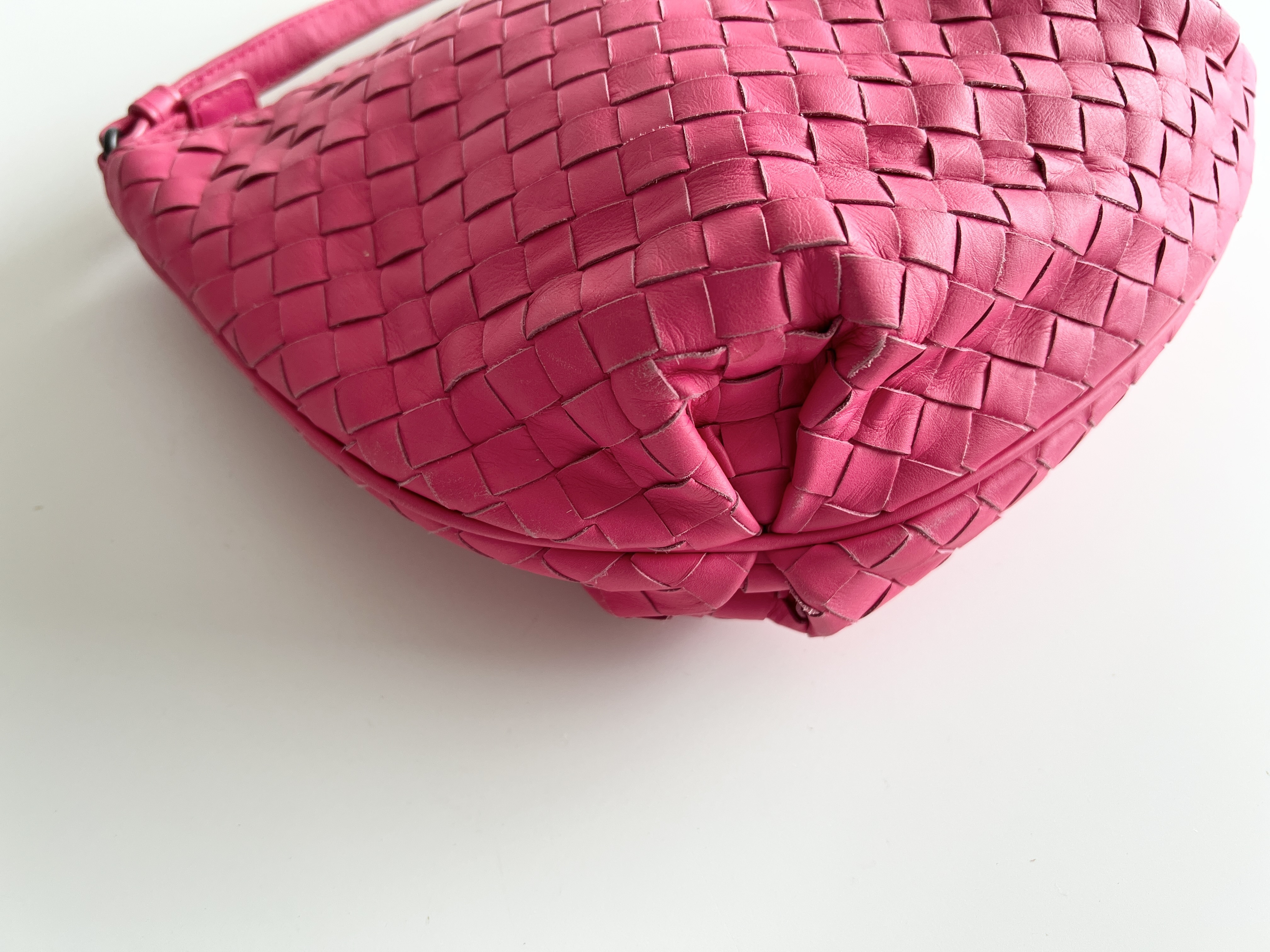 Intrecciato Leather One-Shoulder Bag — view 9