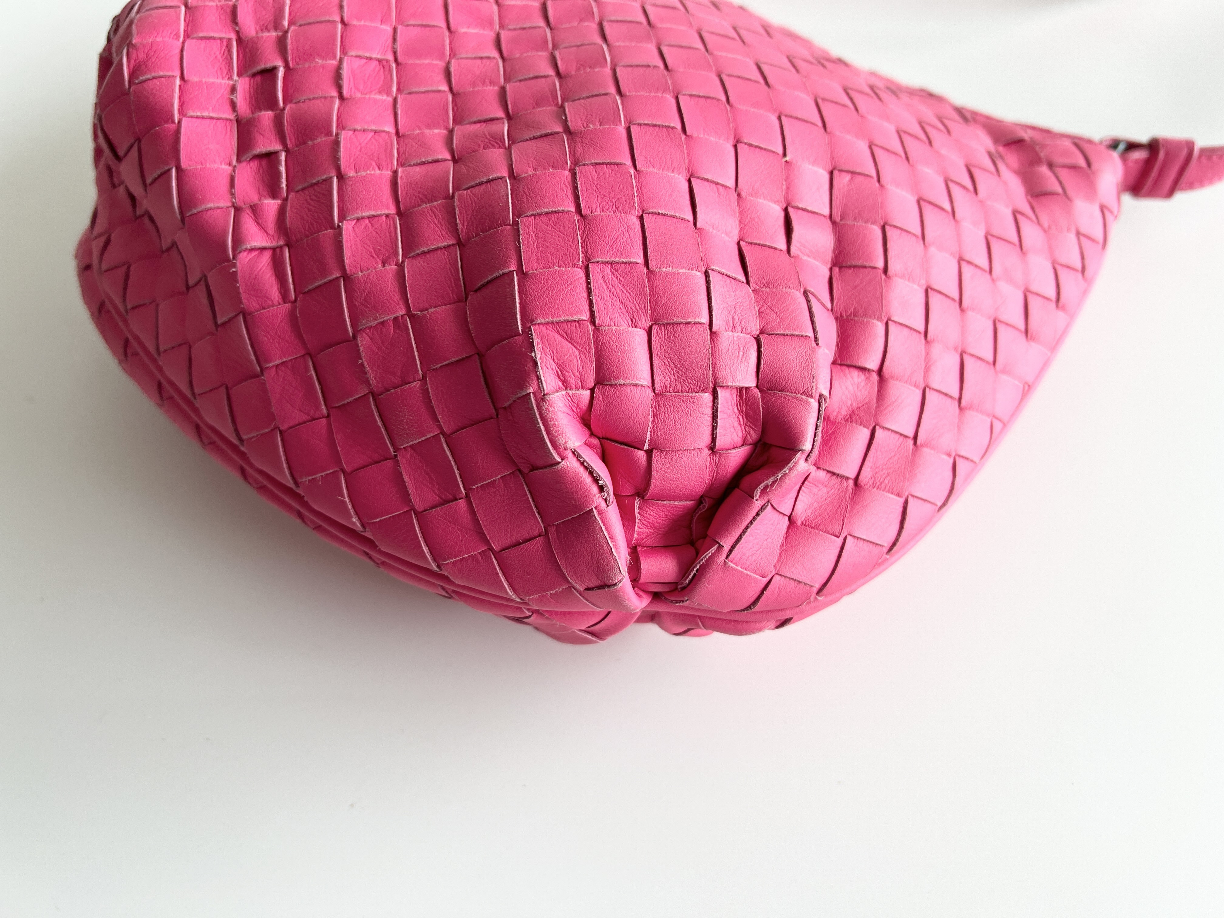 Intrecciato Leather One-Shoulder Bag — view 10
