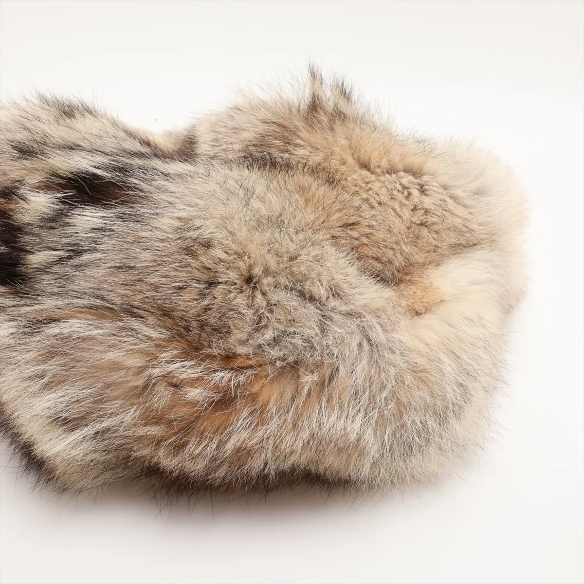 Fur Chain Handbag, Beige — view 3