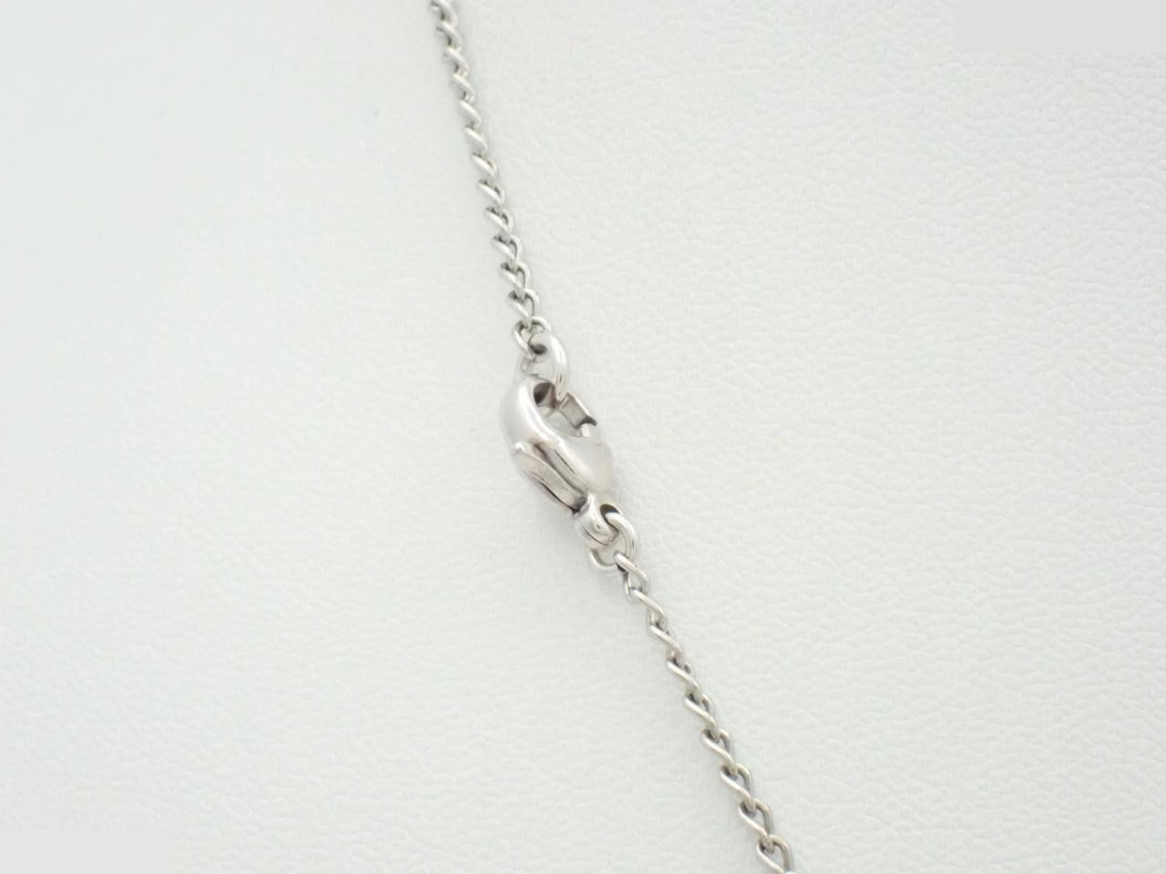 Coco Mark Necklace, Rhinestone, Silver, Neck Circumference Approx. 46cm, 06A — view 2